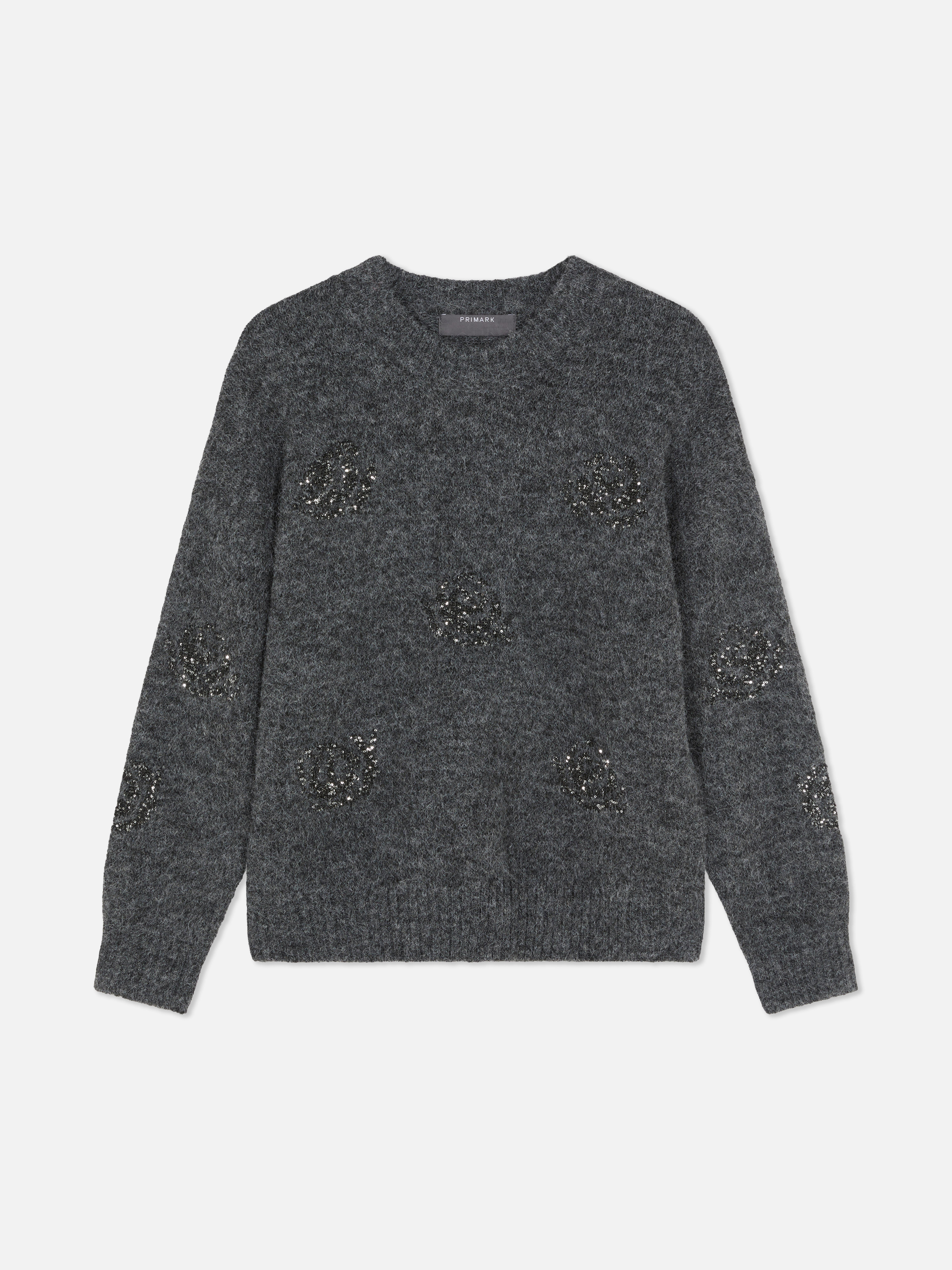 Embroidered Sequin Jumper