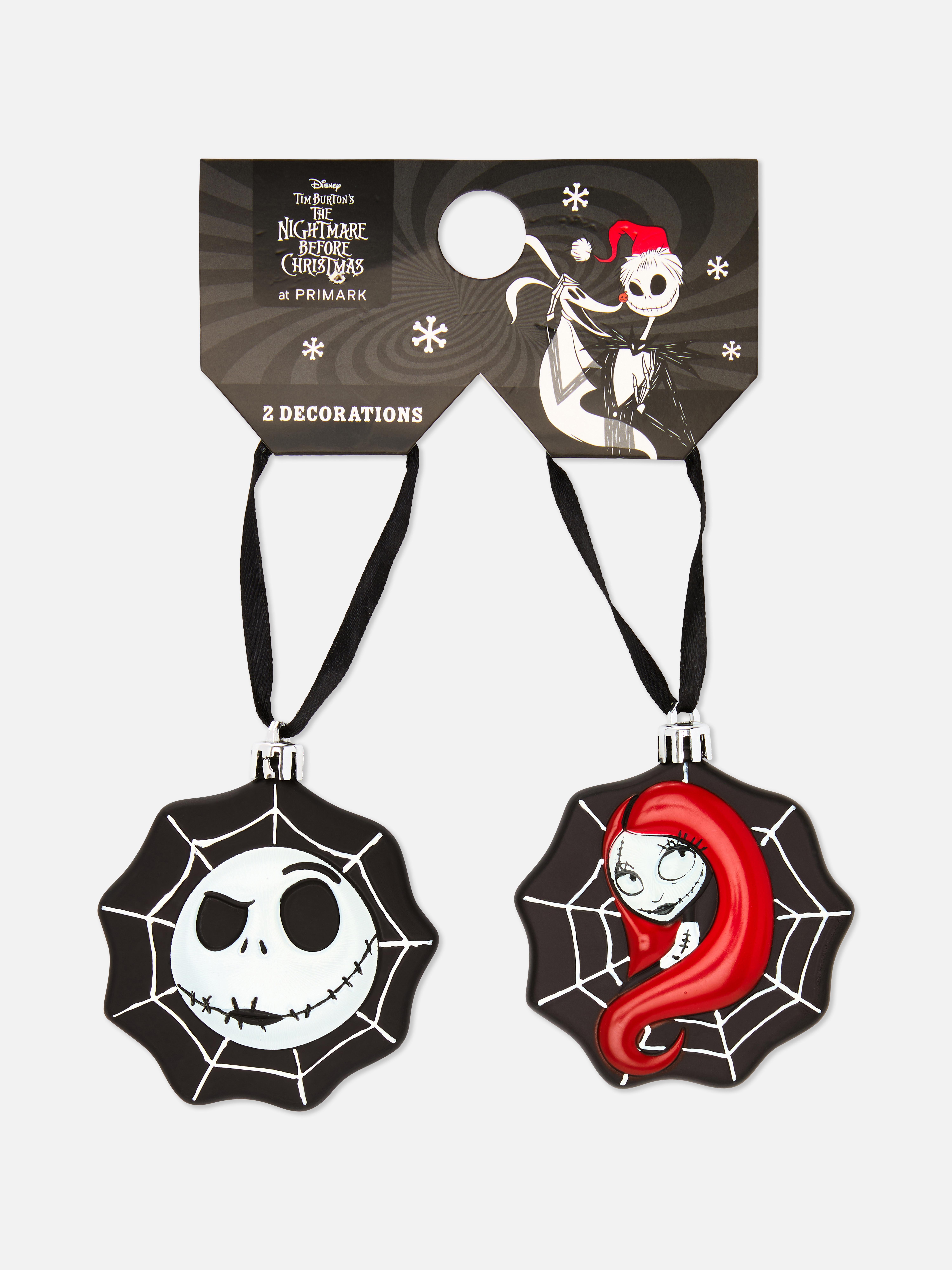 2pk The Nightmare Before Christmas Sally And Jack Ornaments