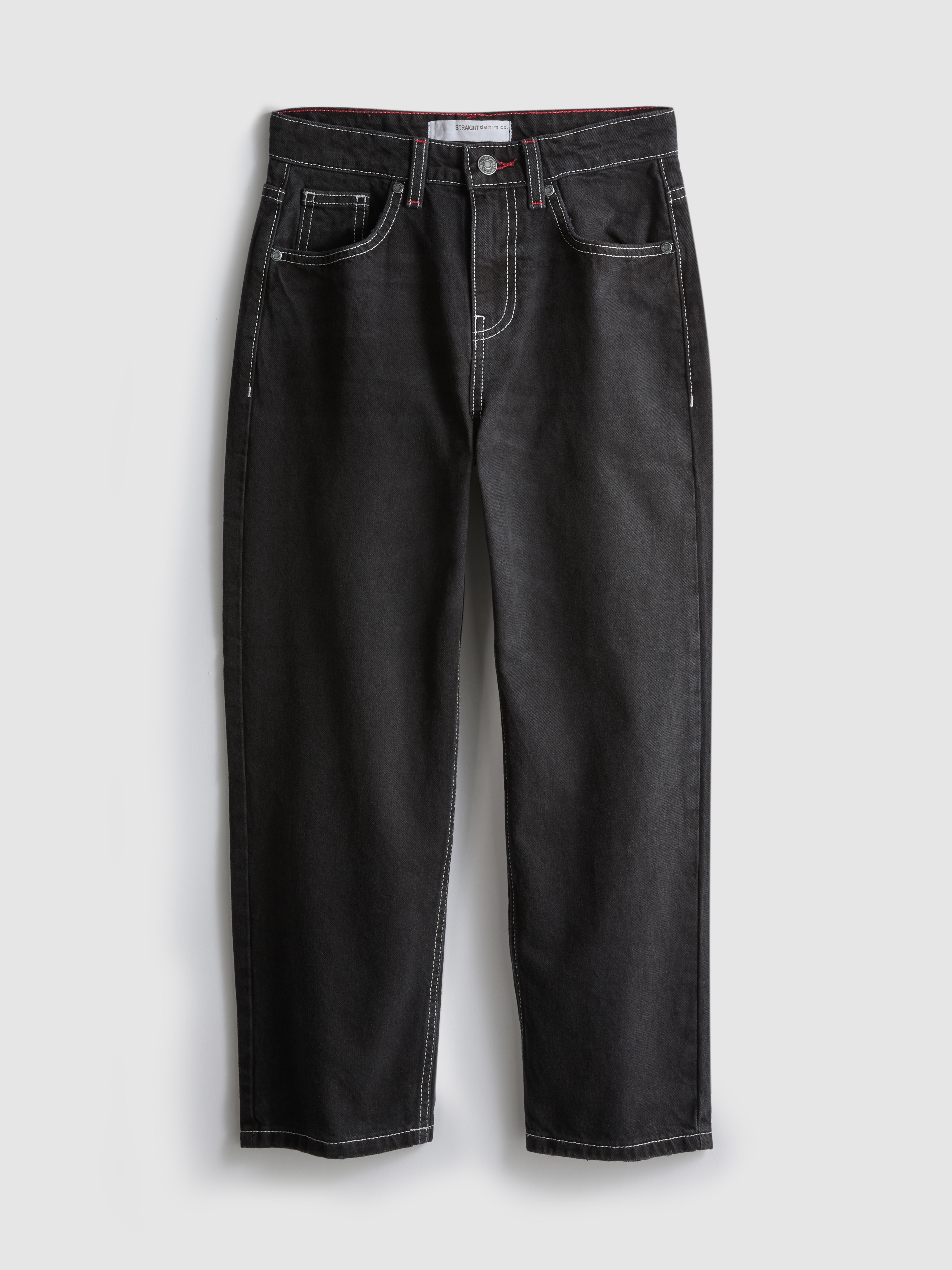 9-15yrs | Contrast Stitch Straight Leg Jeans