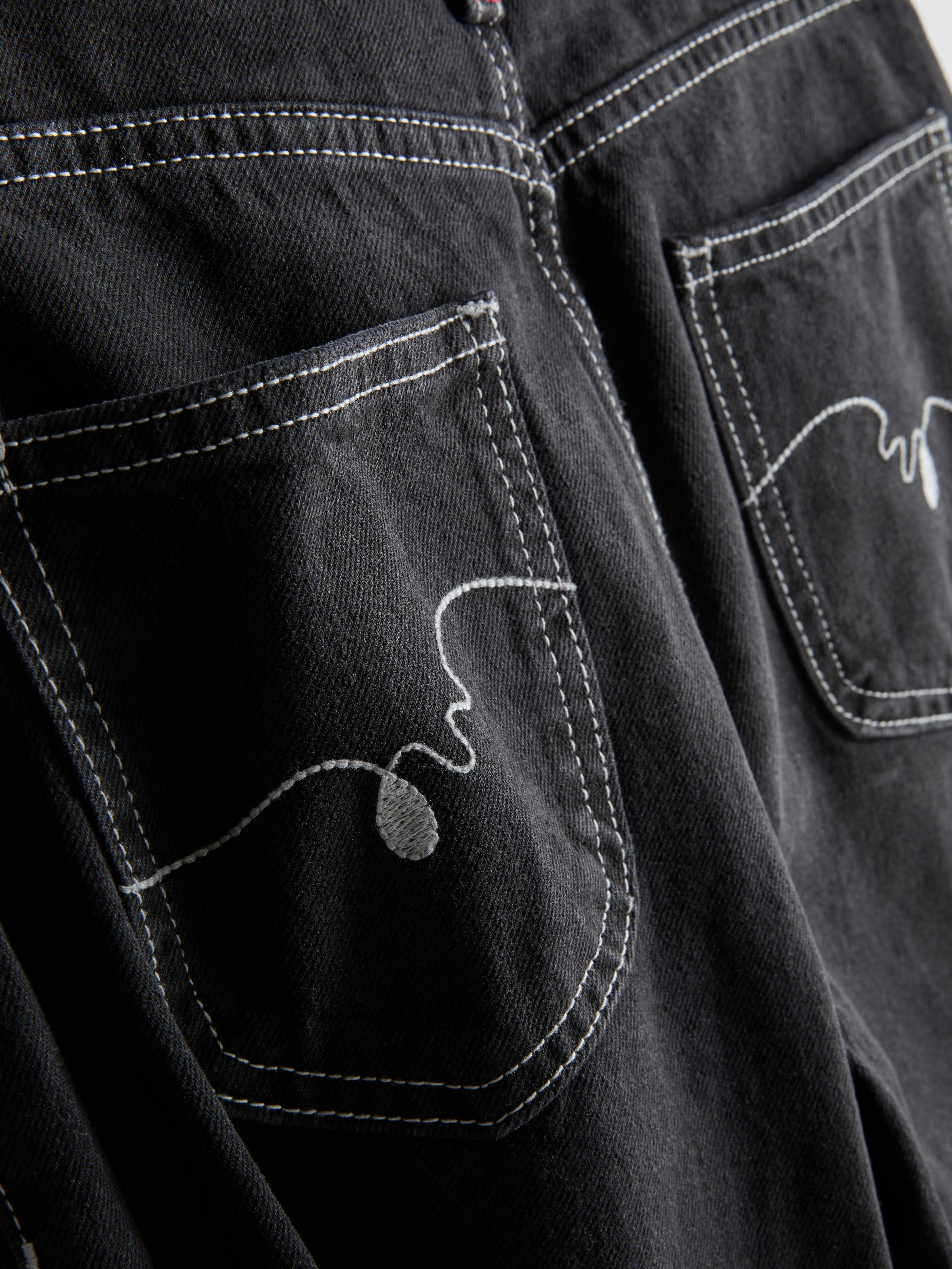 9-15yrs | Contrast Stitch Straight Leg Jeans