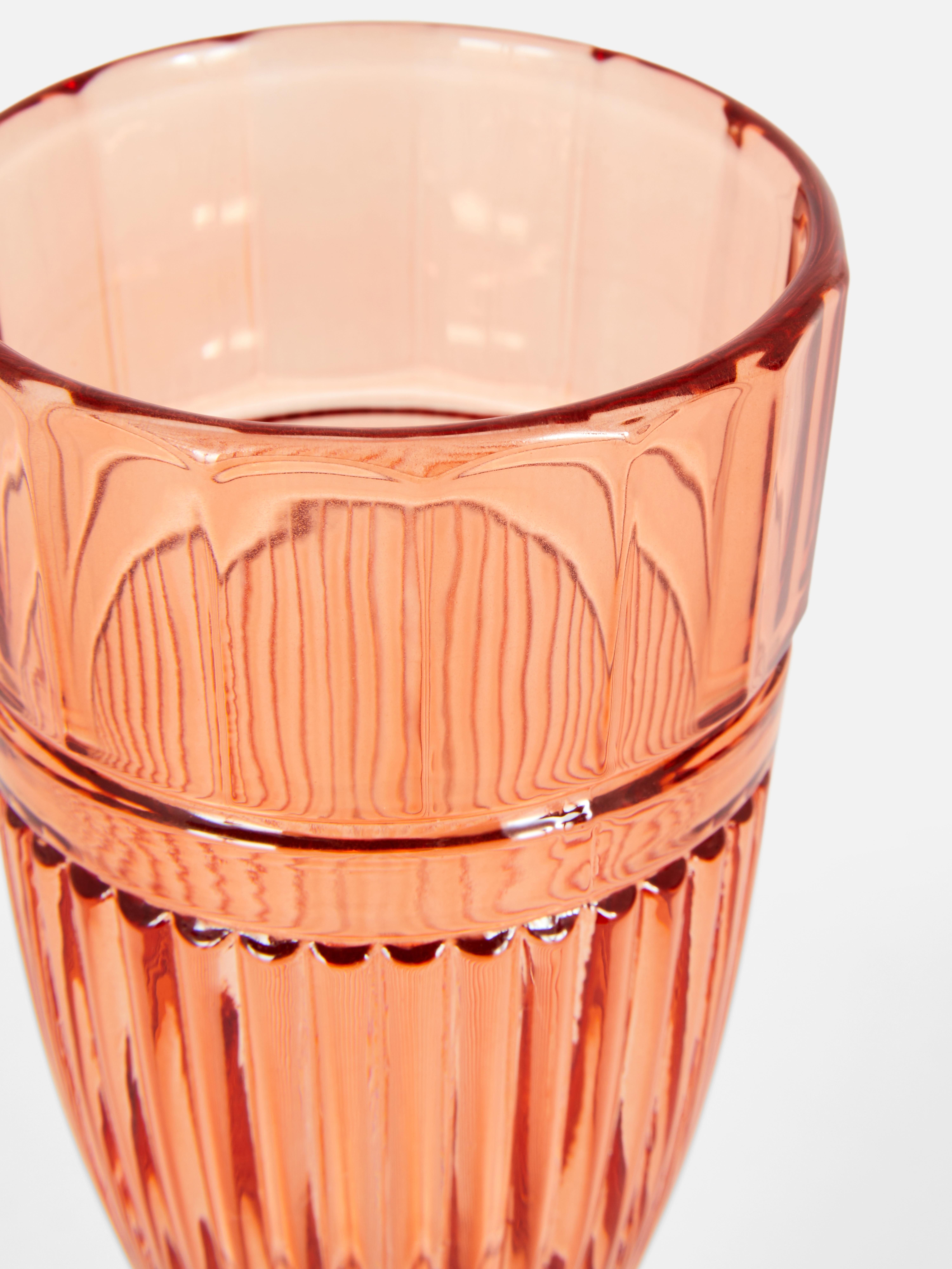 Embossed Flute Glass