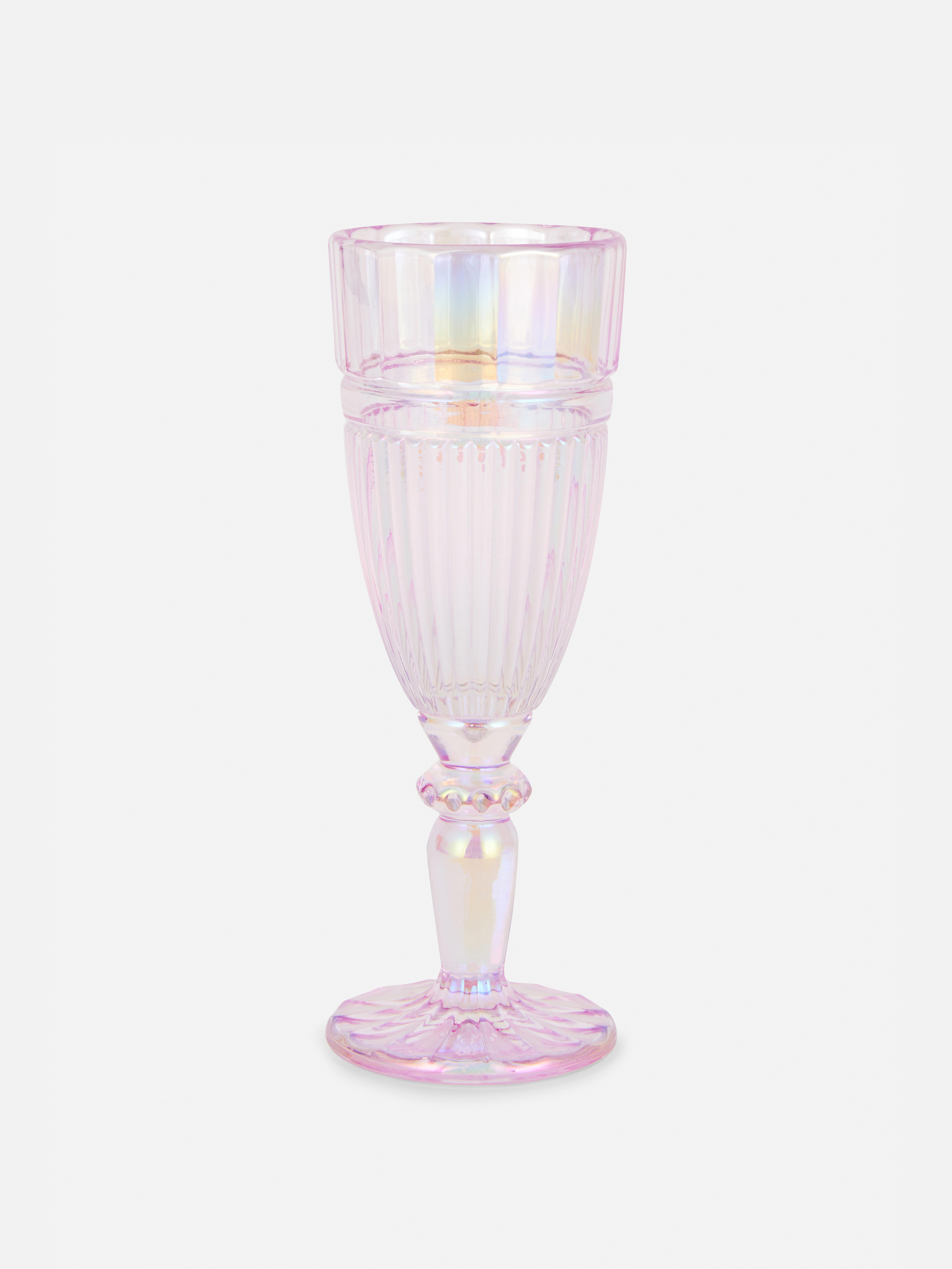 Embossed Flute Glass