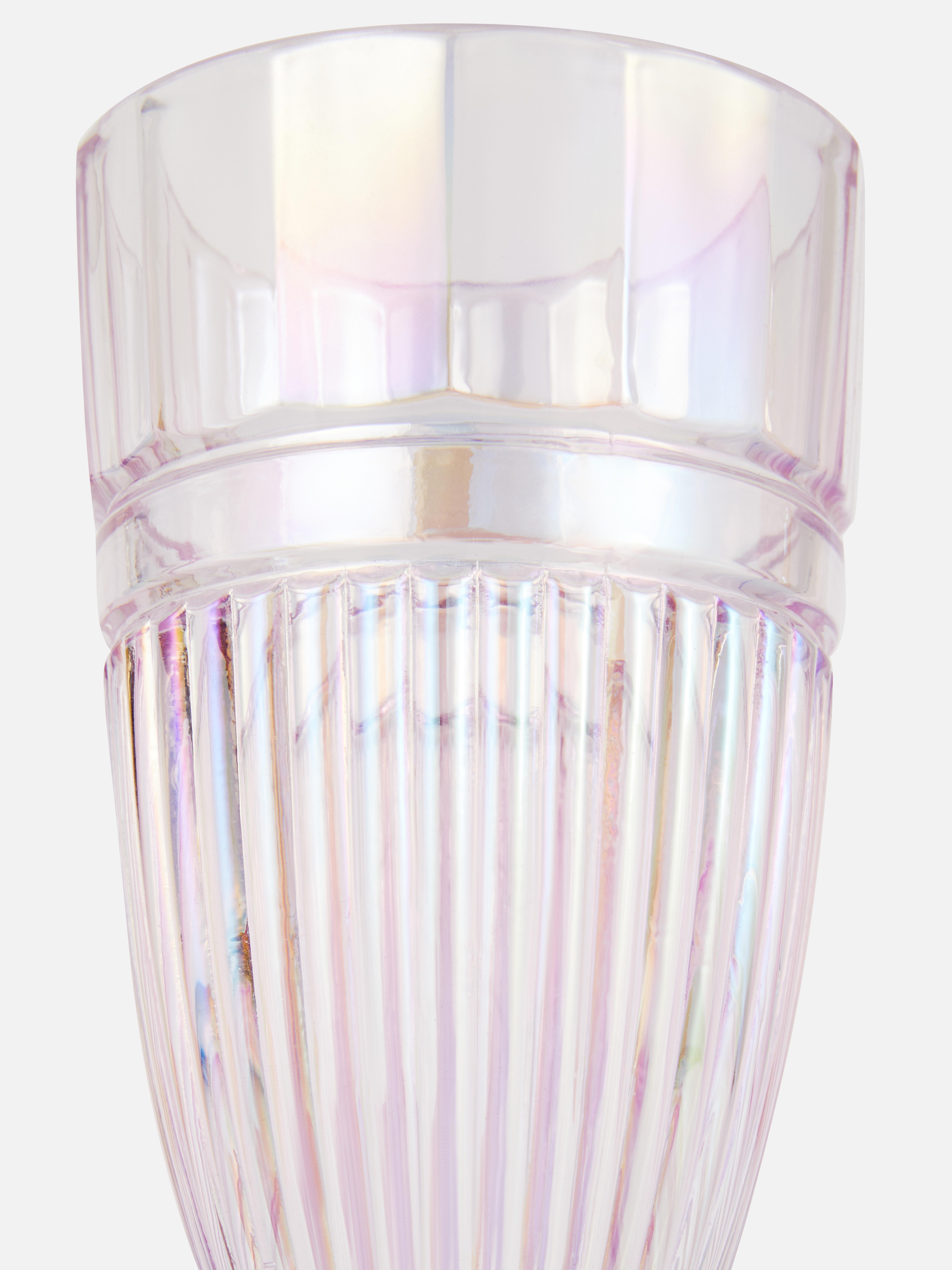 Embossed Flute Glass