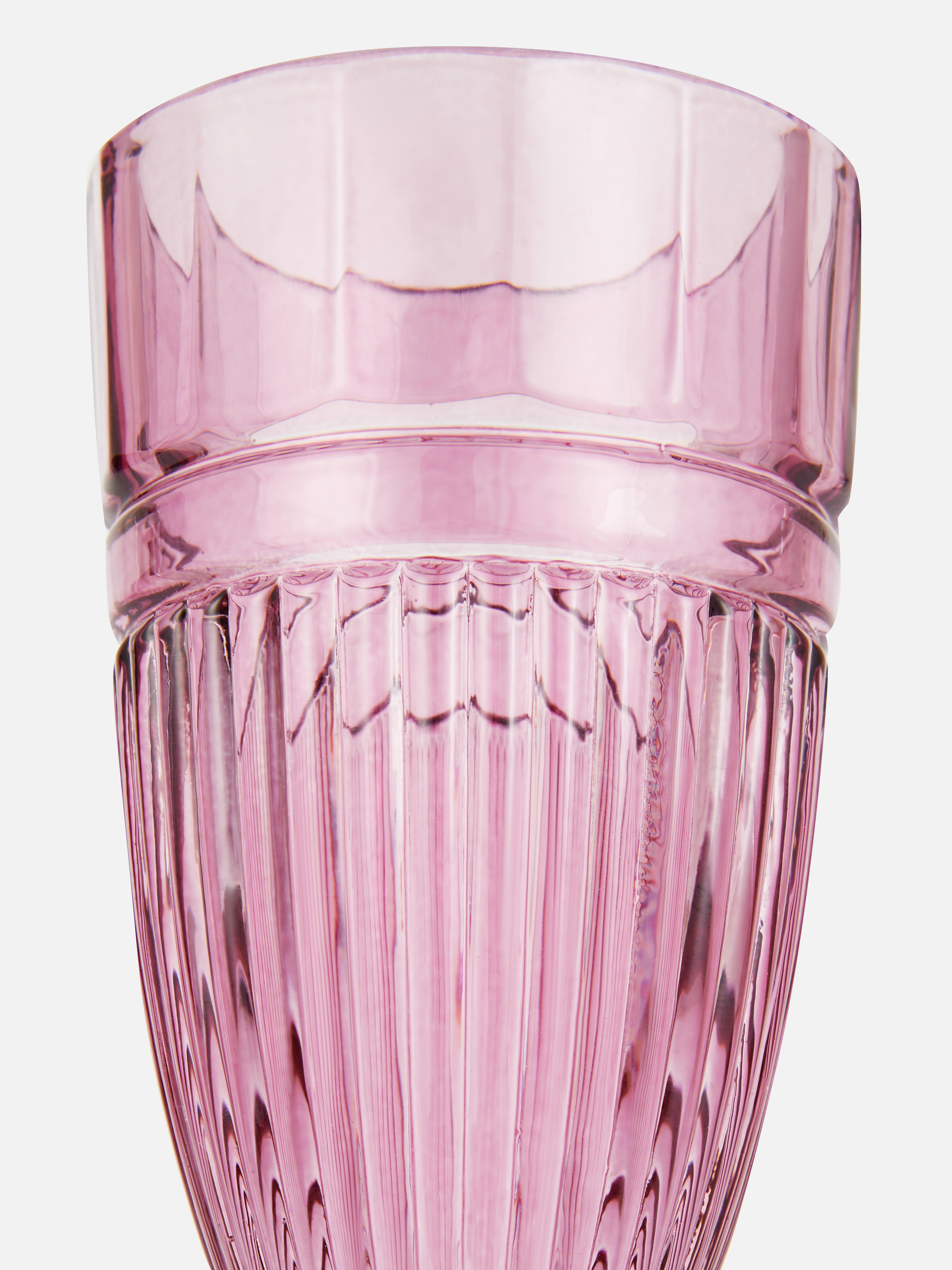 Embossed Flute Glass