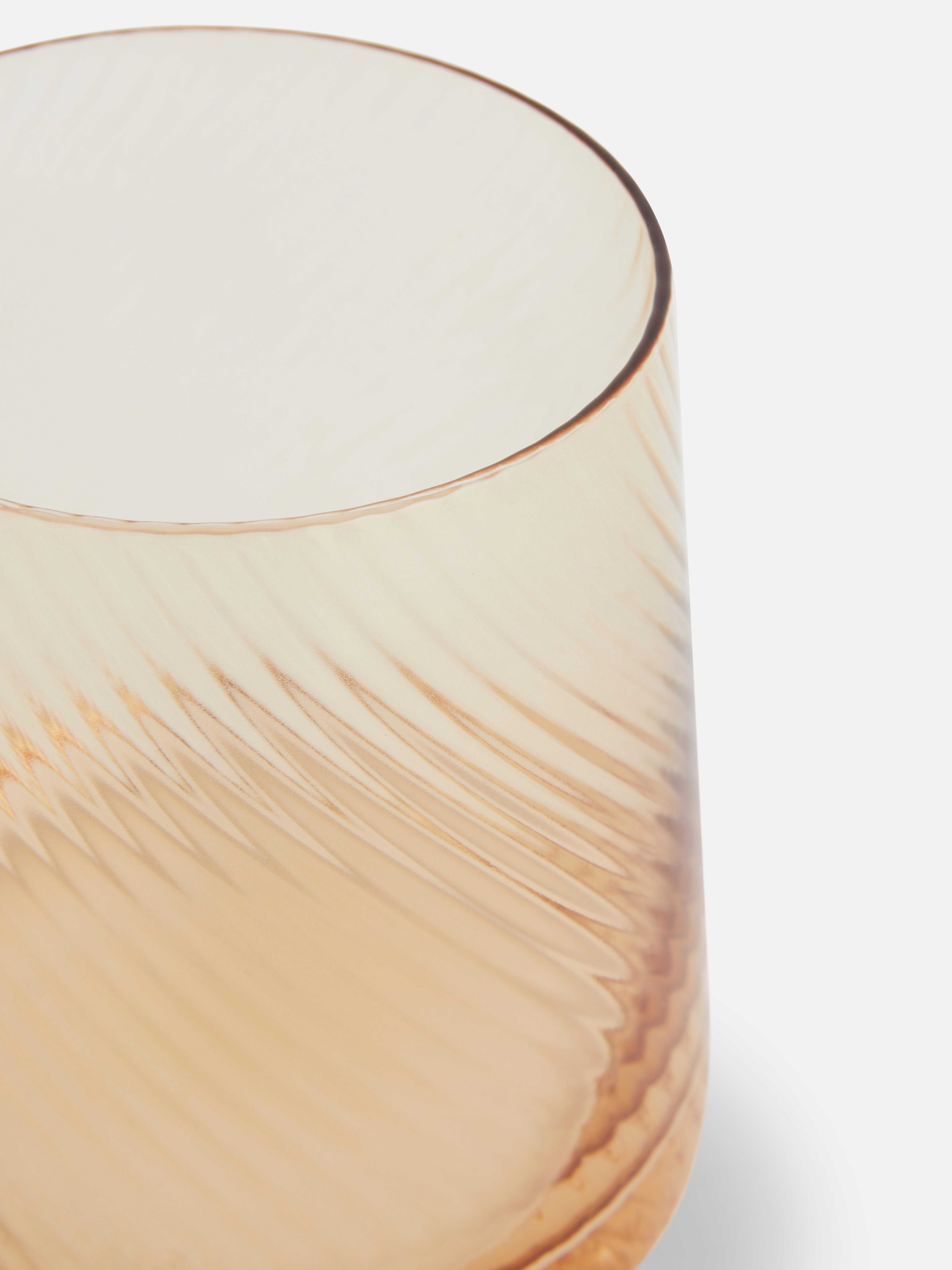 Bicchiere in vetro ondulato