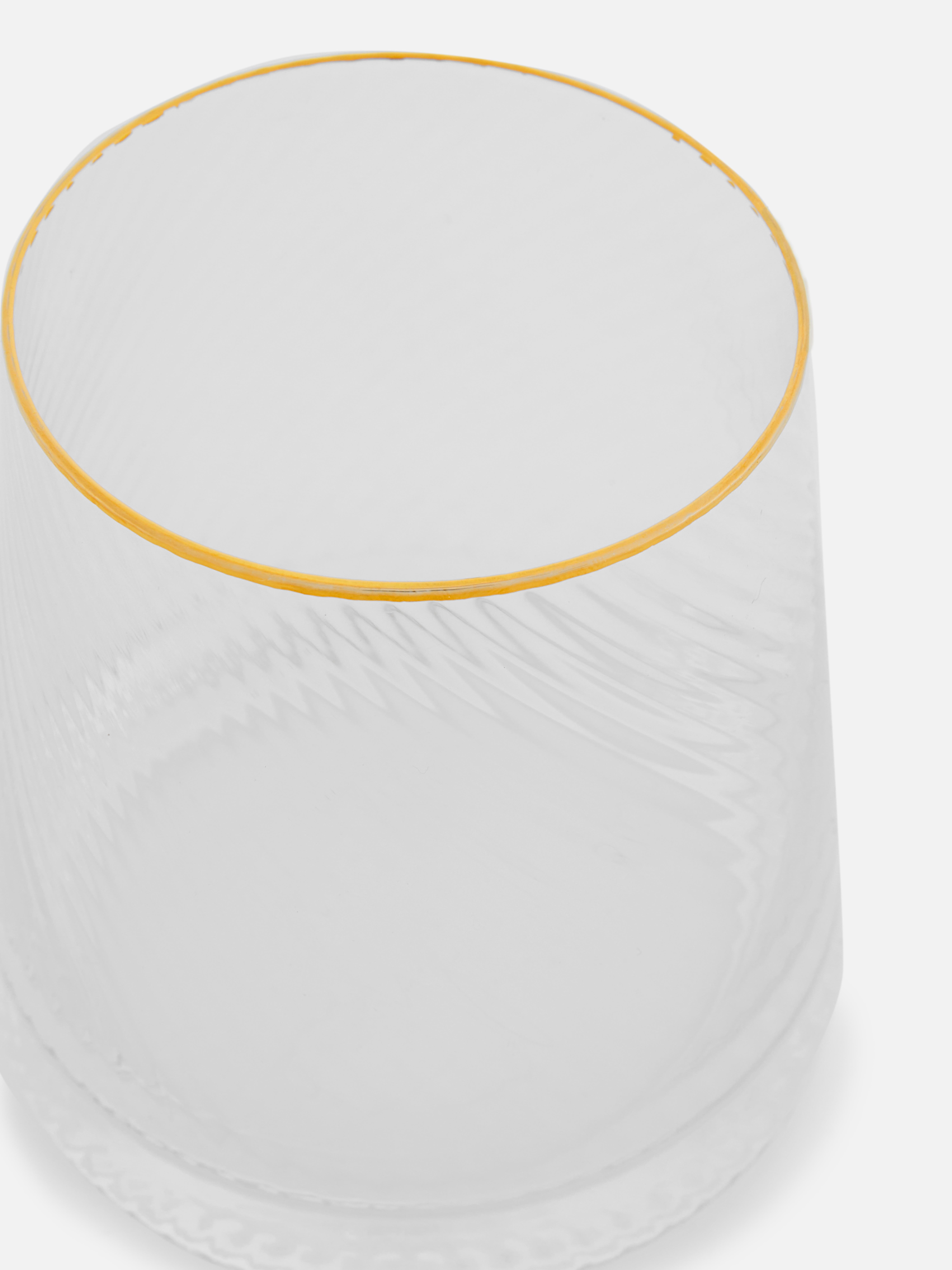 Bicchiere in vetro ondulato