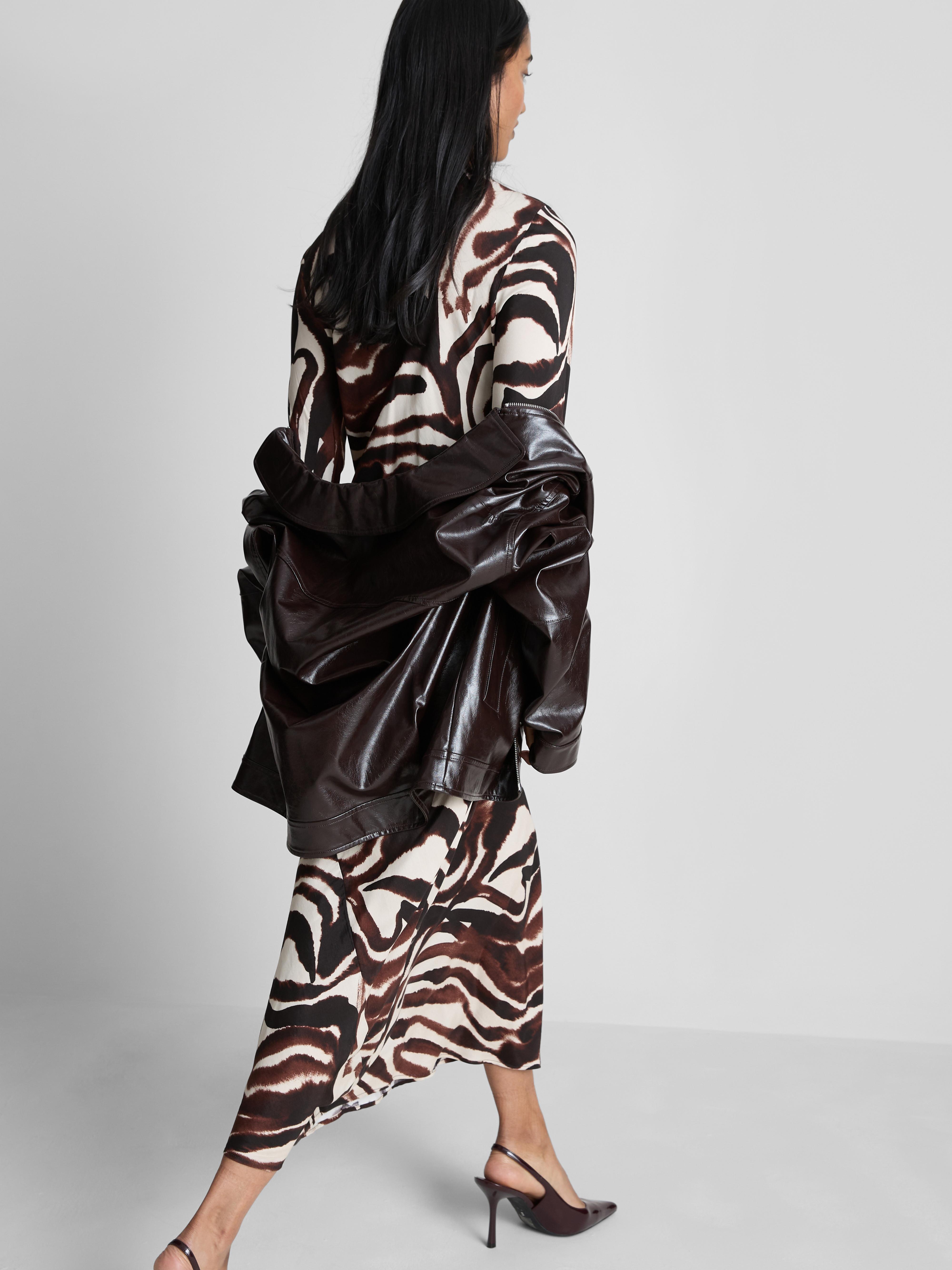 Zebra Maxi Column Dress