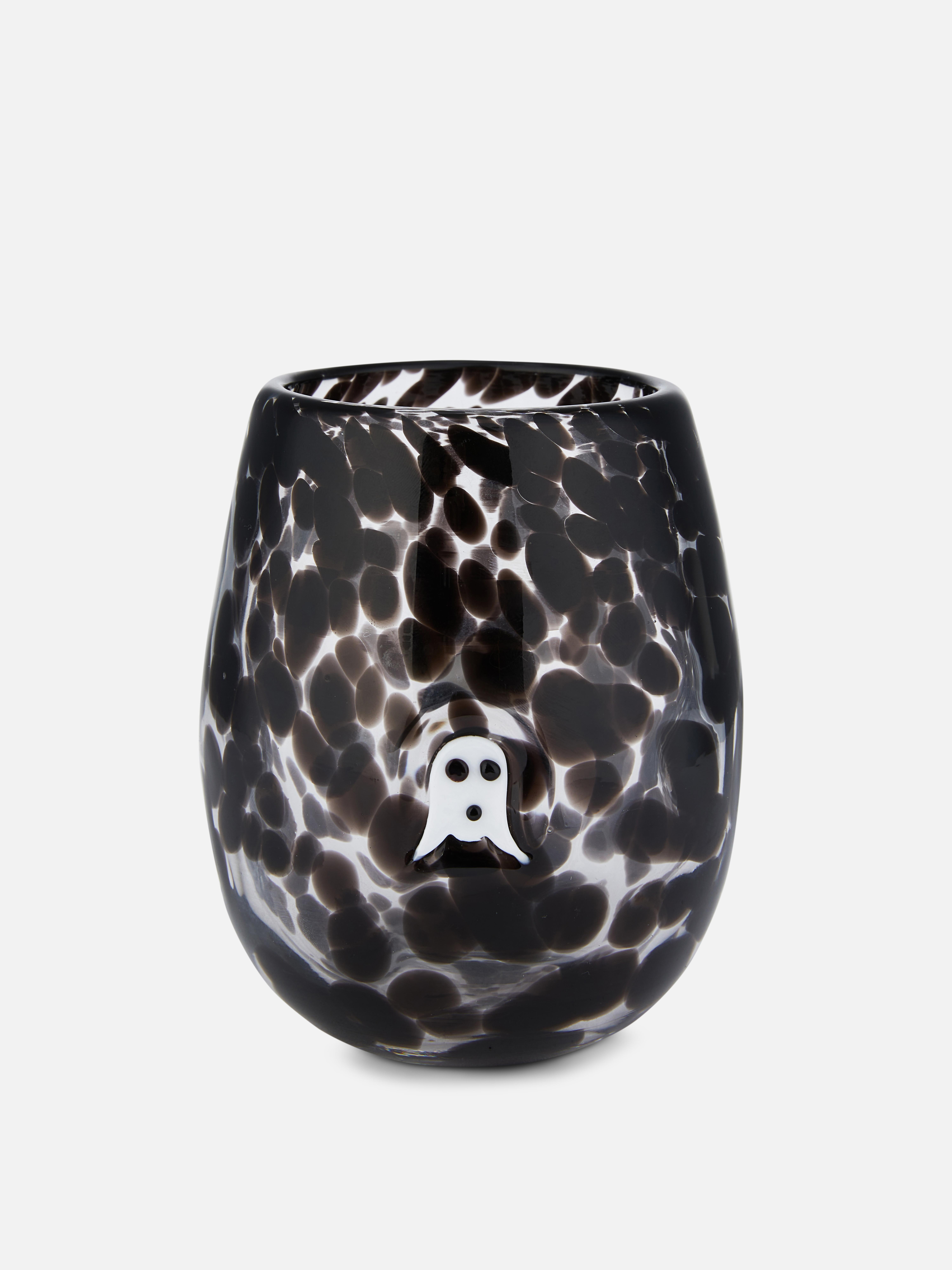 Halloweenbeker met gevlekt ontwerp en spookje