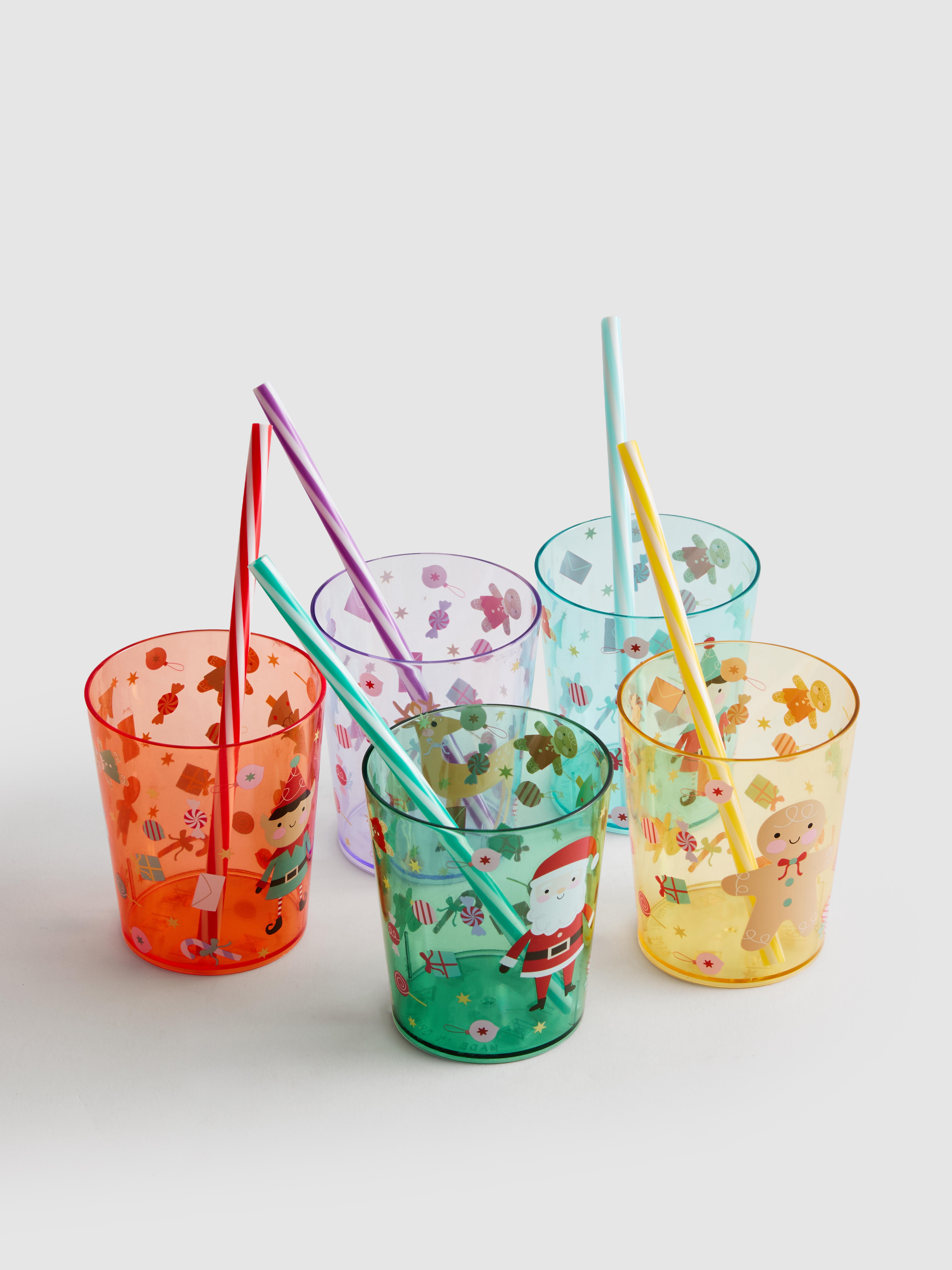 Bekers met kerstthema, set van 5