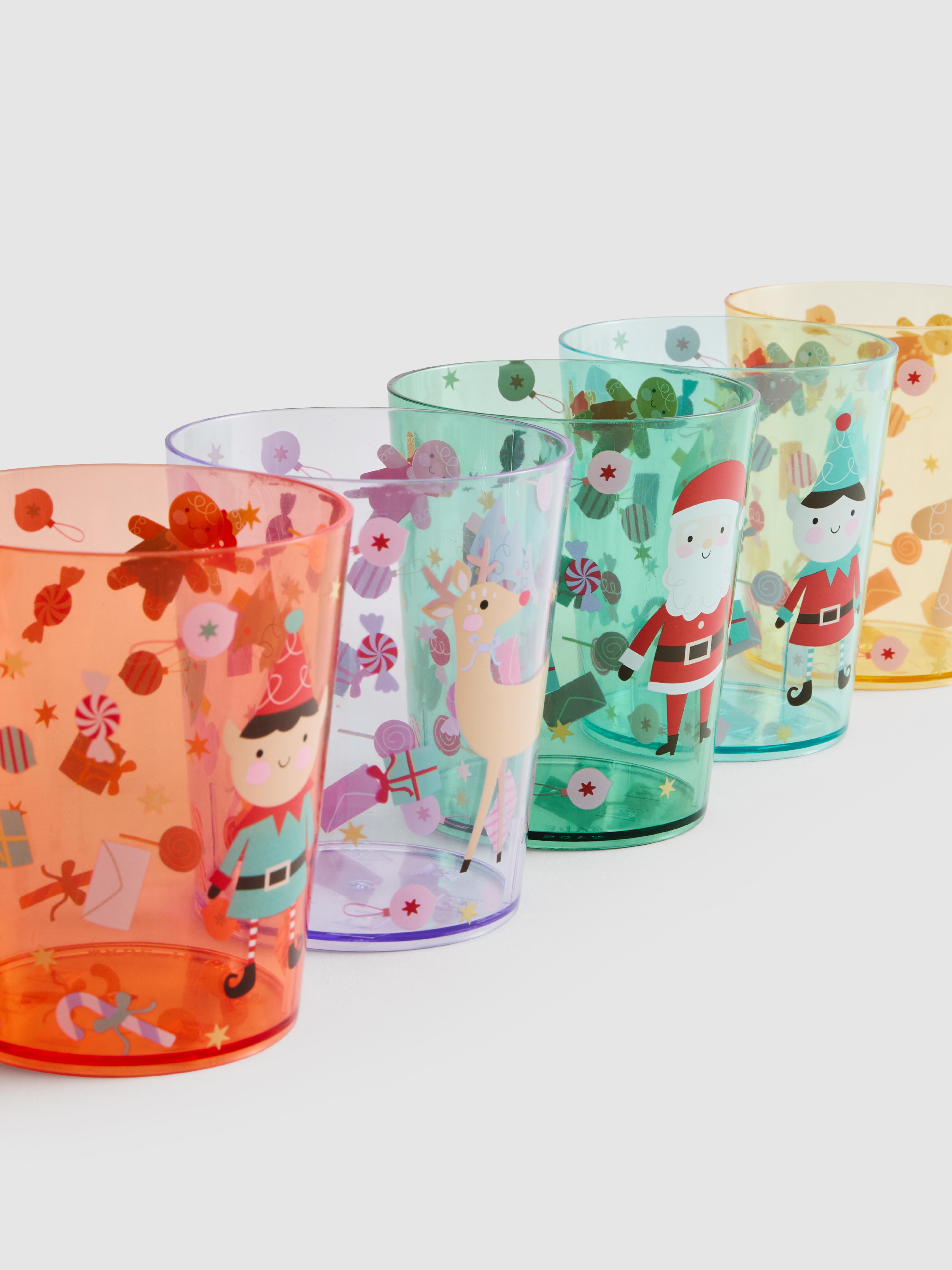 Bekers met kerstthema, set van 5