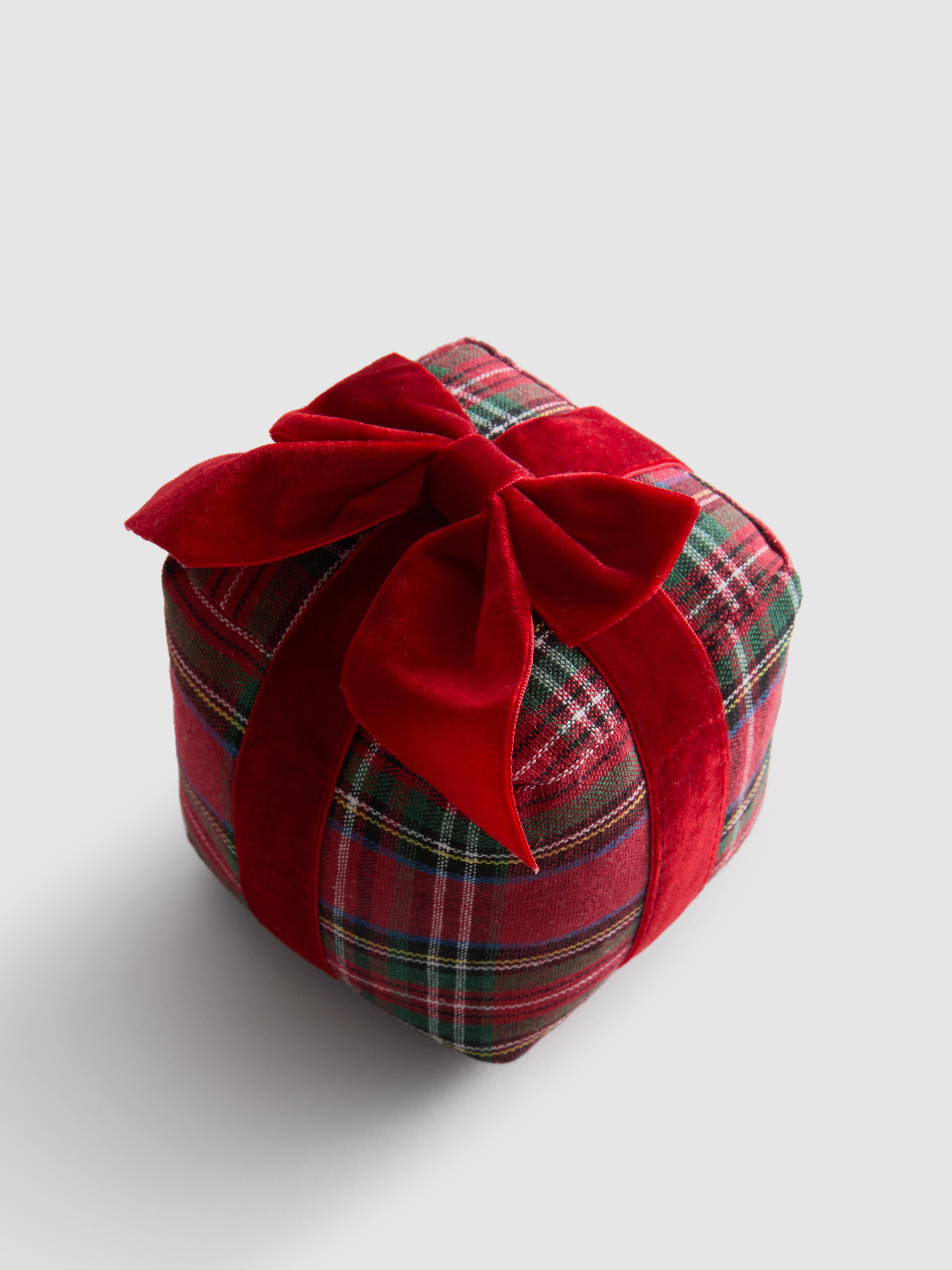 Plüsch-Dekogeschenk mit Schottenkaro