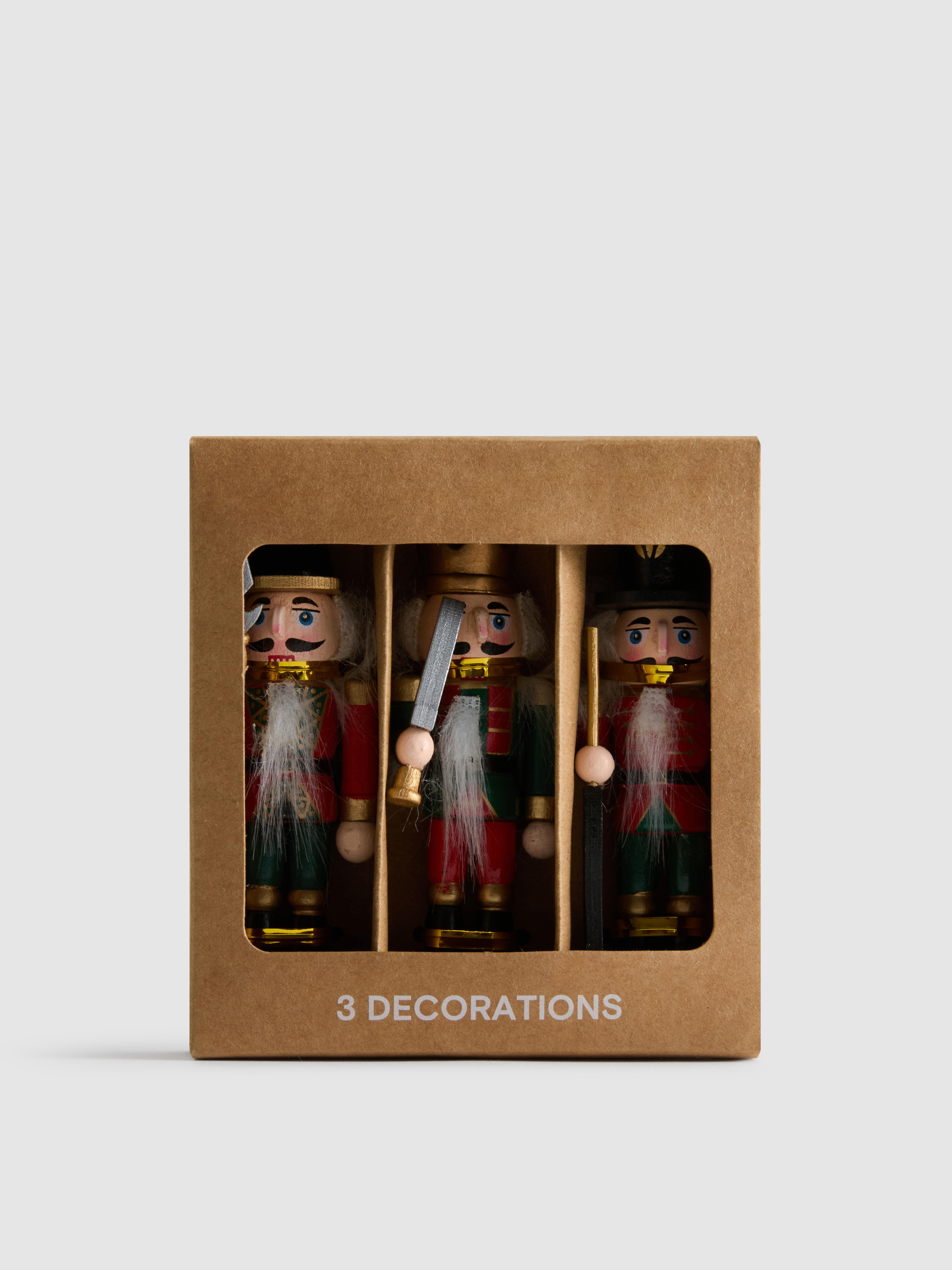 Kerstdecoratie Notenkraker, set van 3