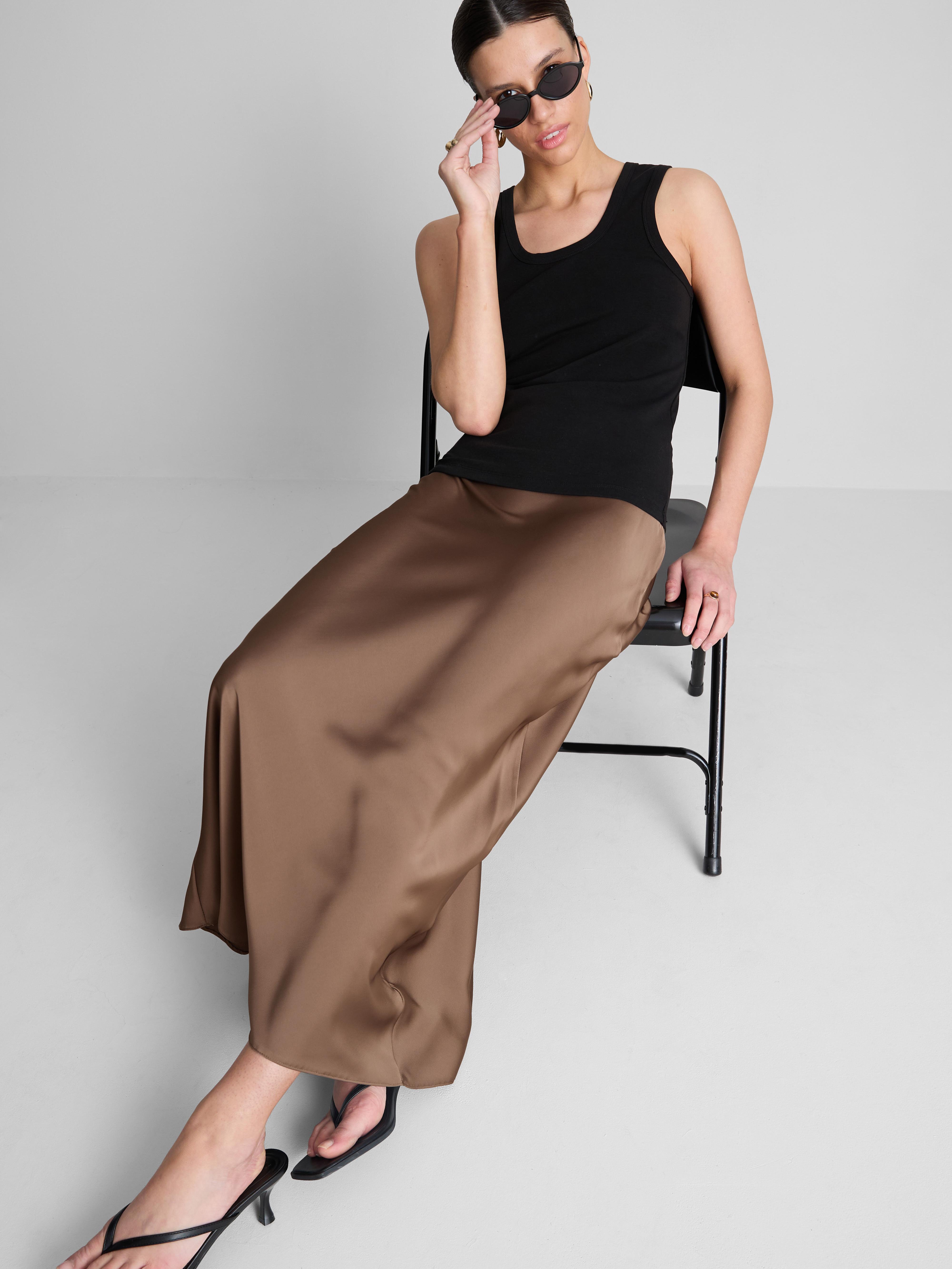 Satin Maxi Skirt