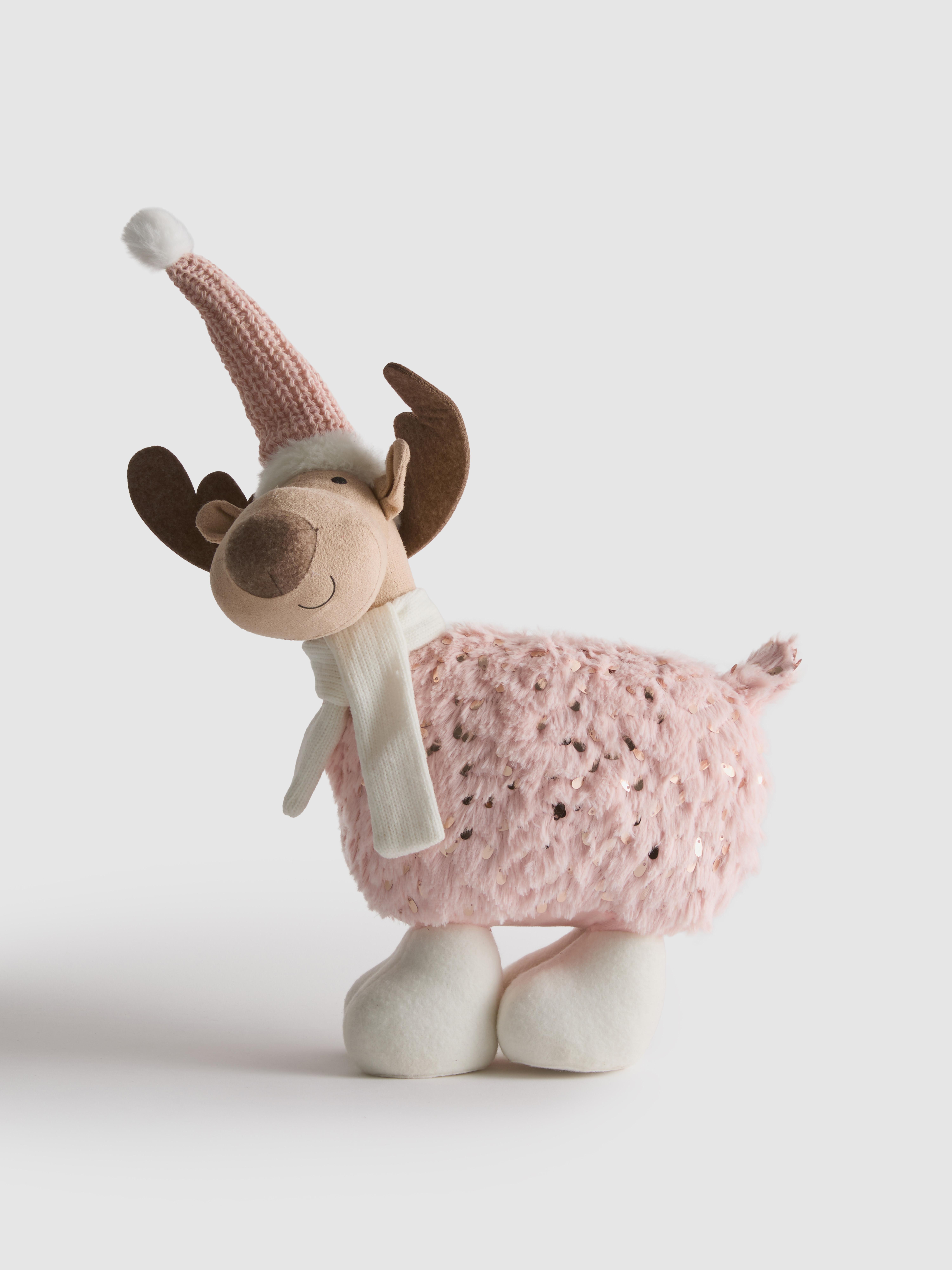 Decoração Natal rena pelúcia