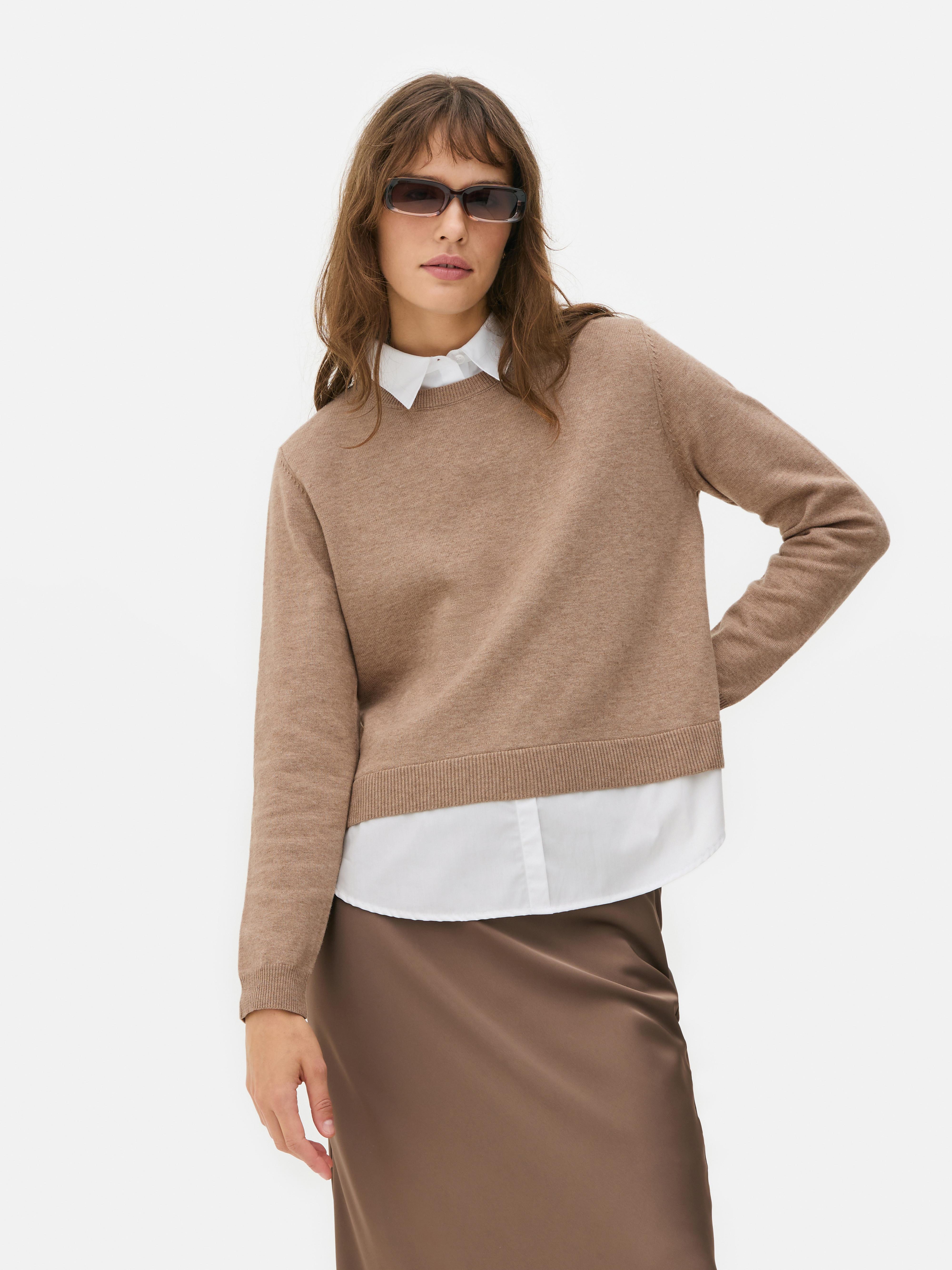 2-In-1 Collared Shirt and Jumper