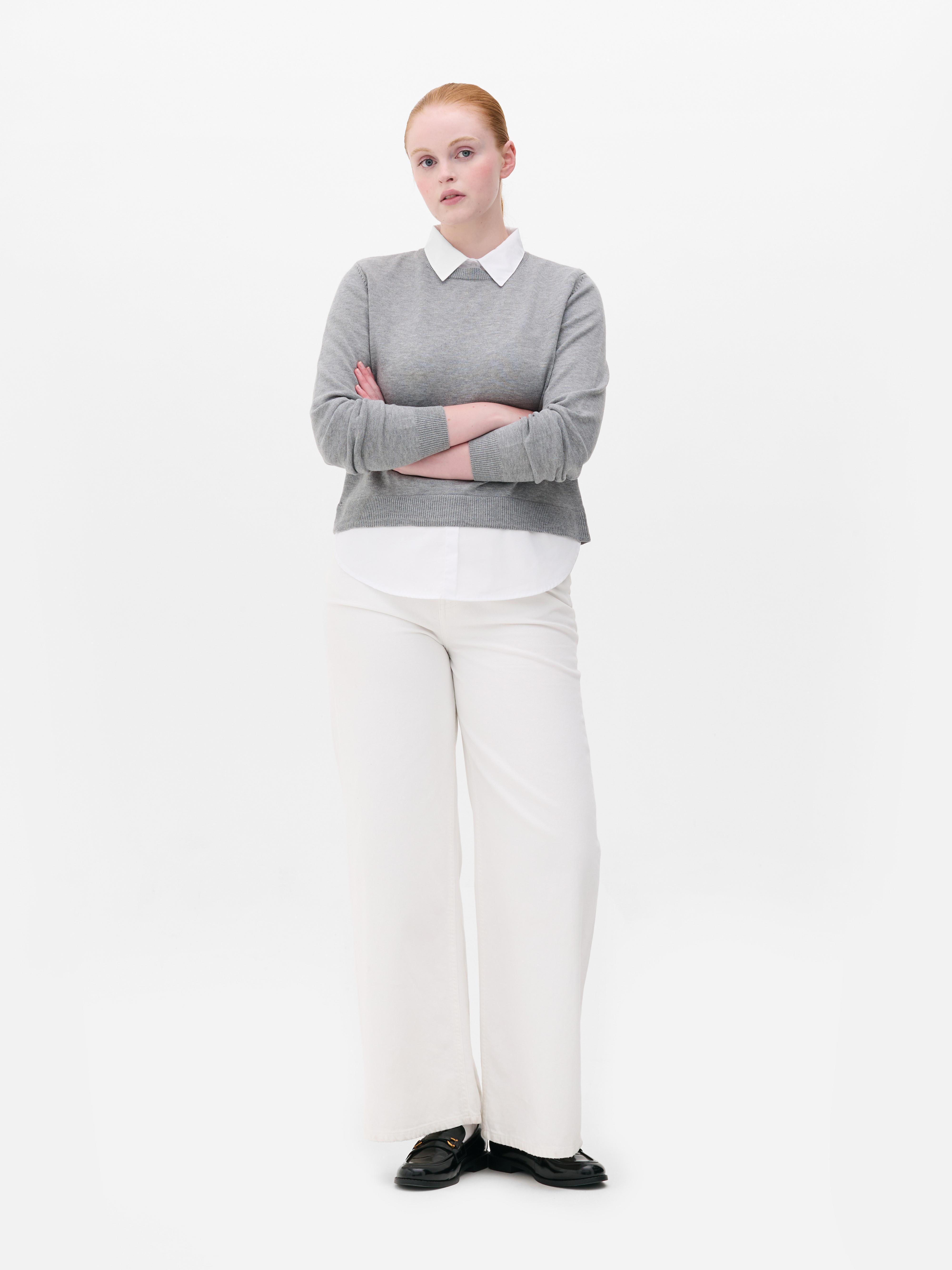 2-In-1 Collared Shirt and Jumper