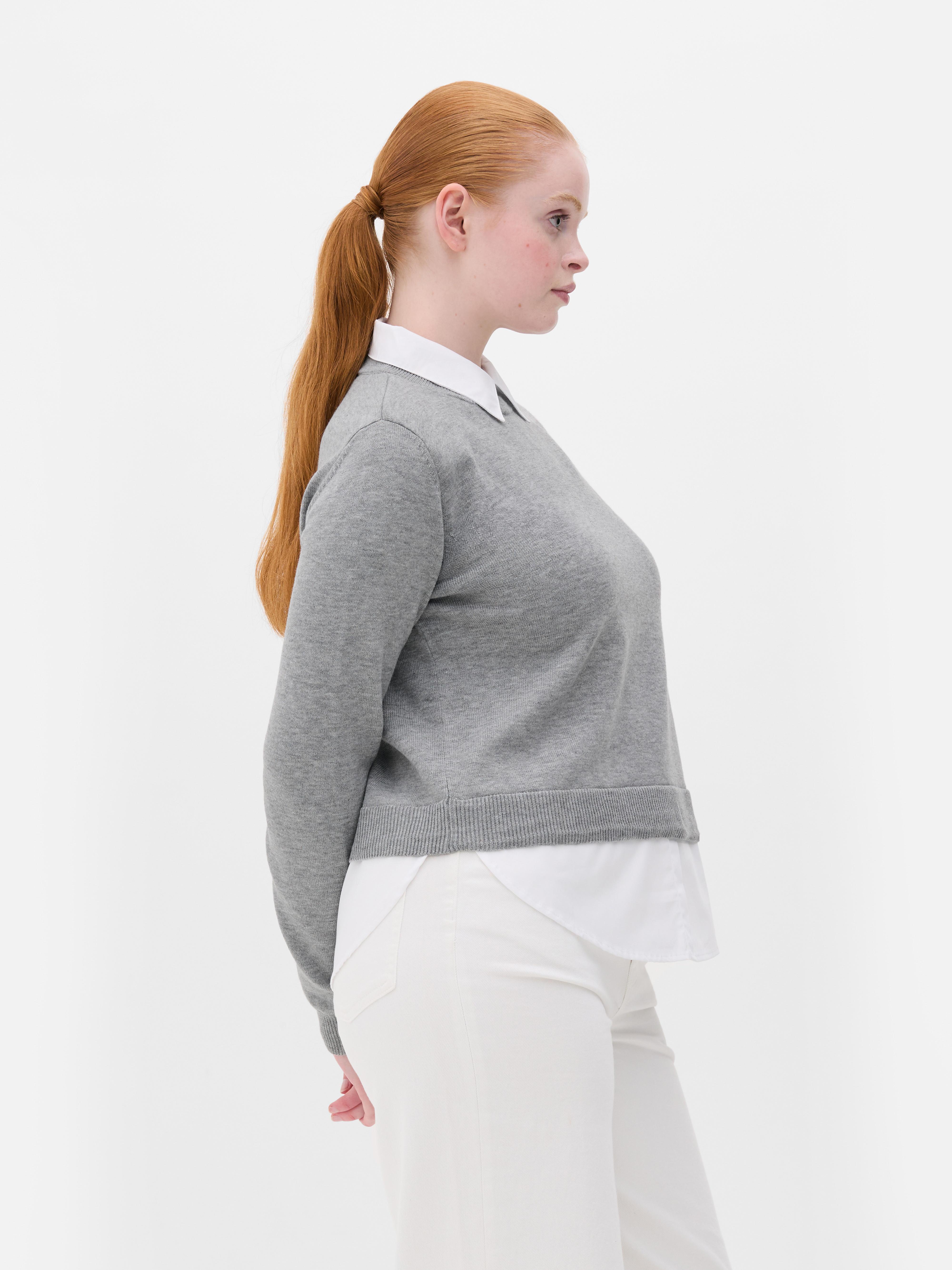 2-In-1 Collared Shirt and Jumper