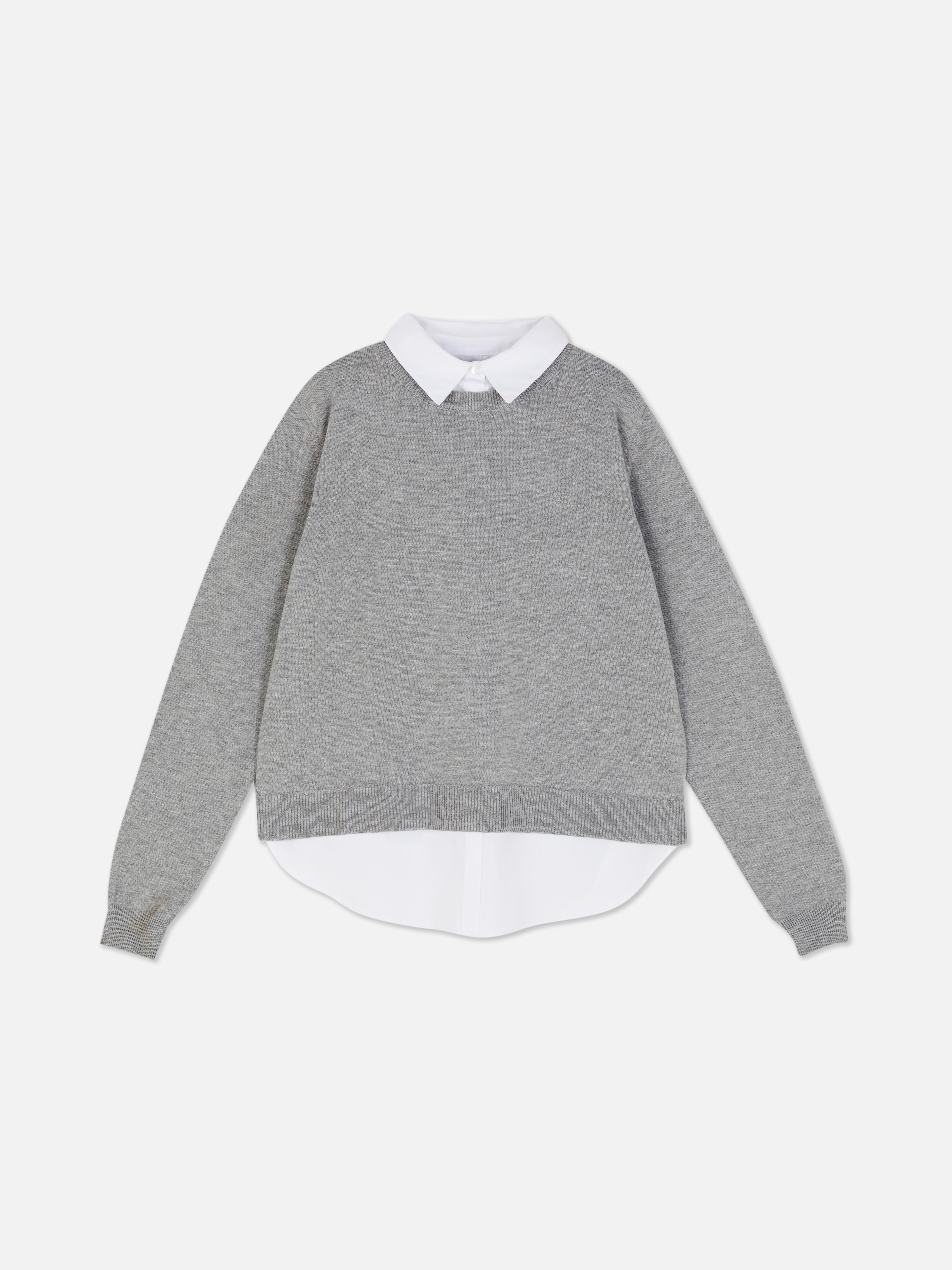 2-In-1 Collared Shirt and Jumper