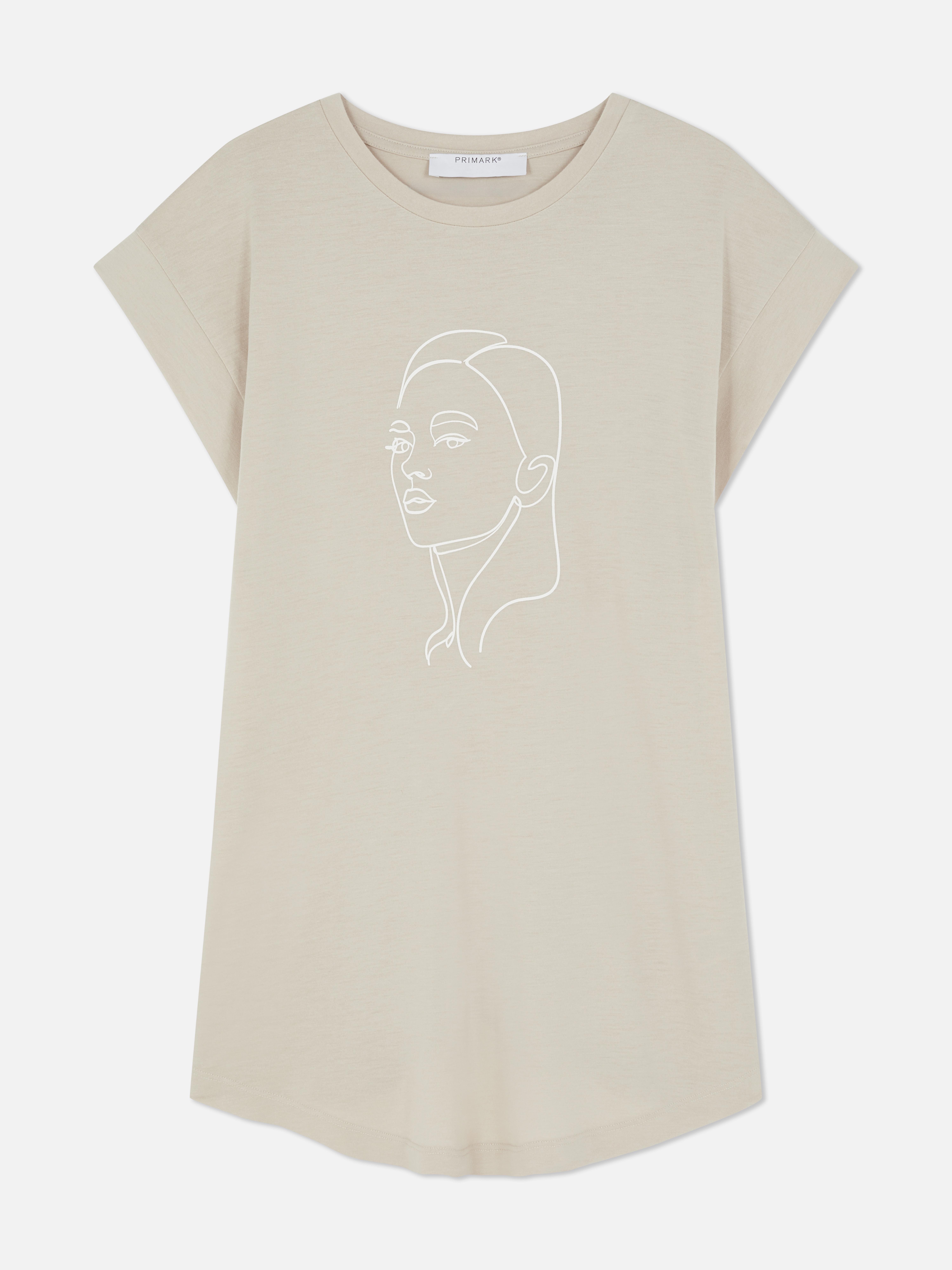 Longline Curved Hem Tee