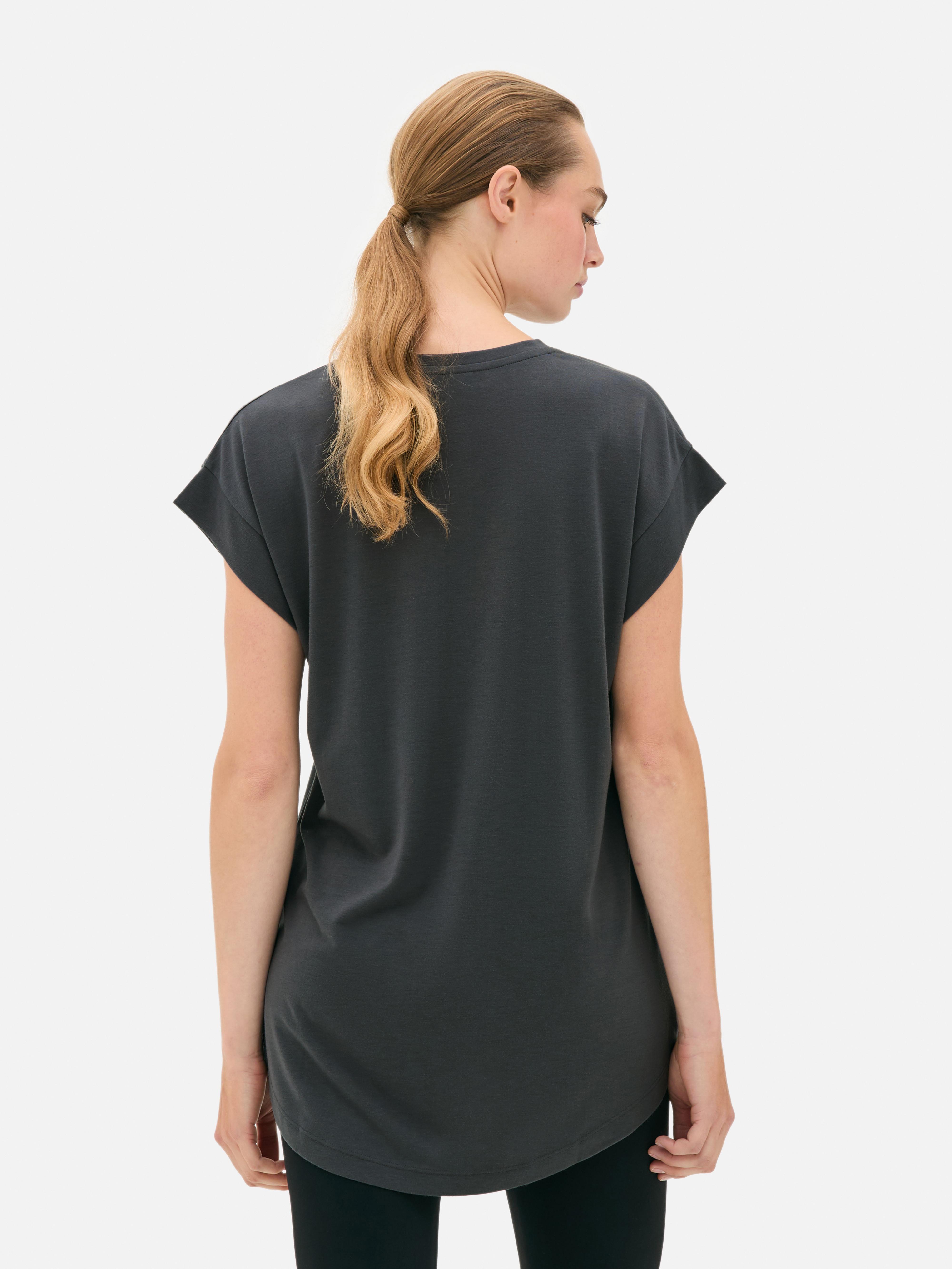 Longline Curved Hem Tee