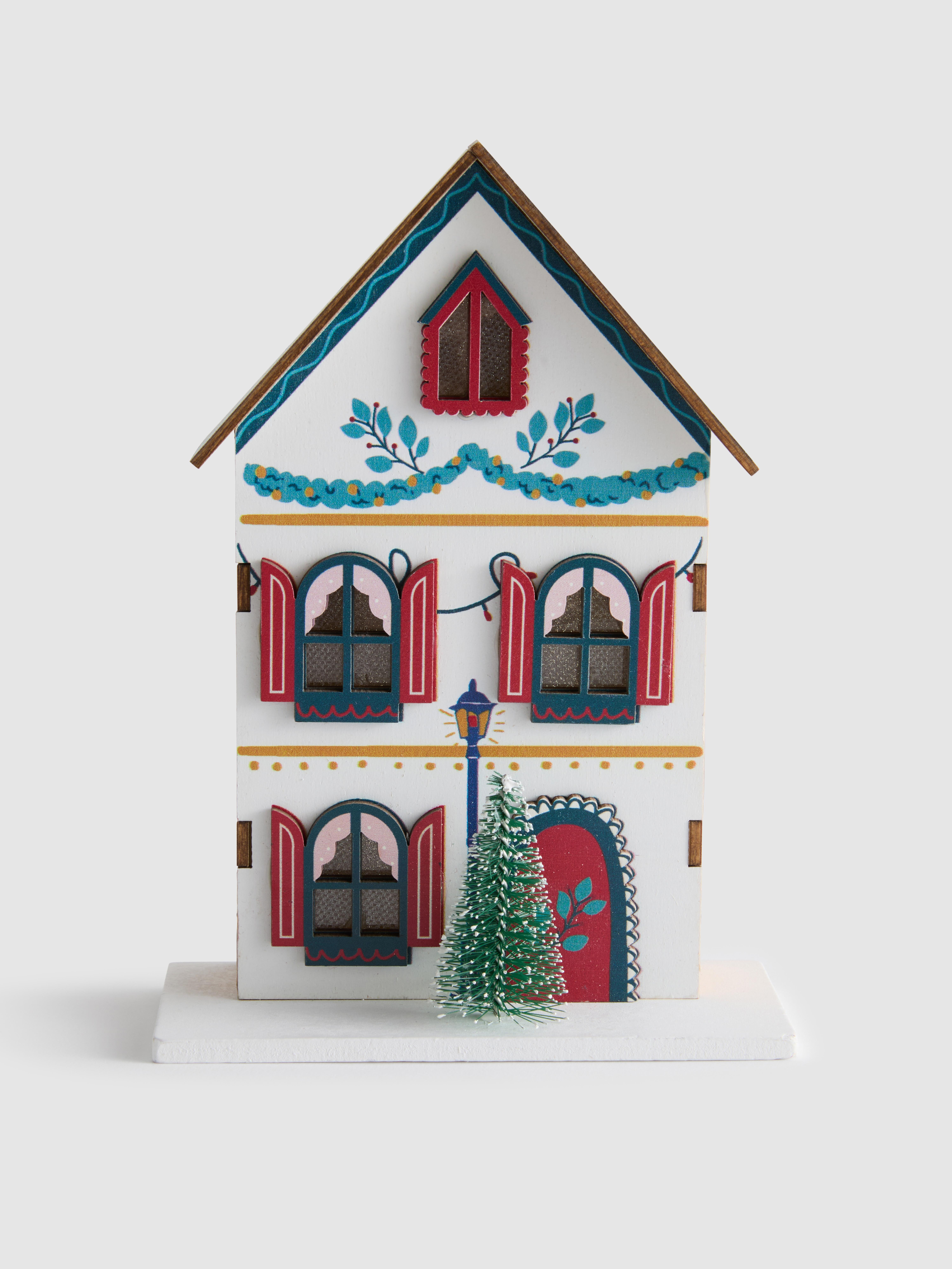 Decorazione casa di Natale piccola con LED