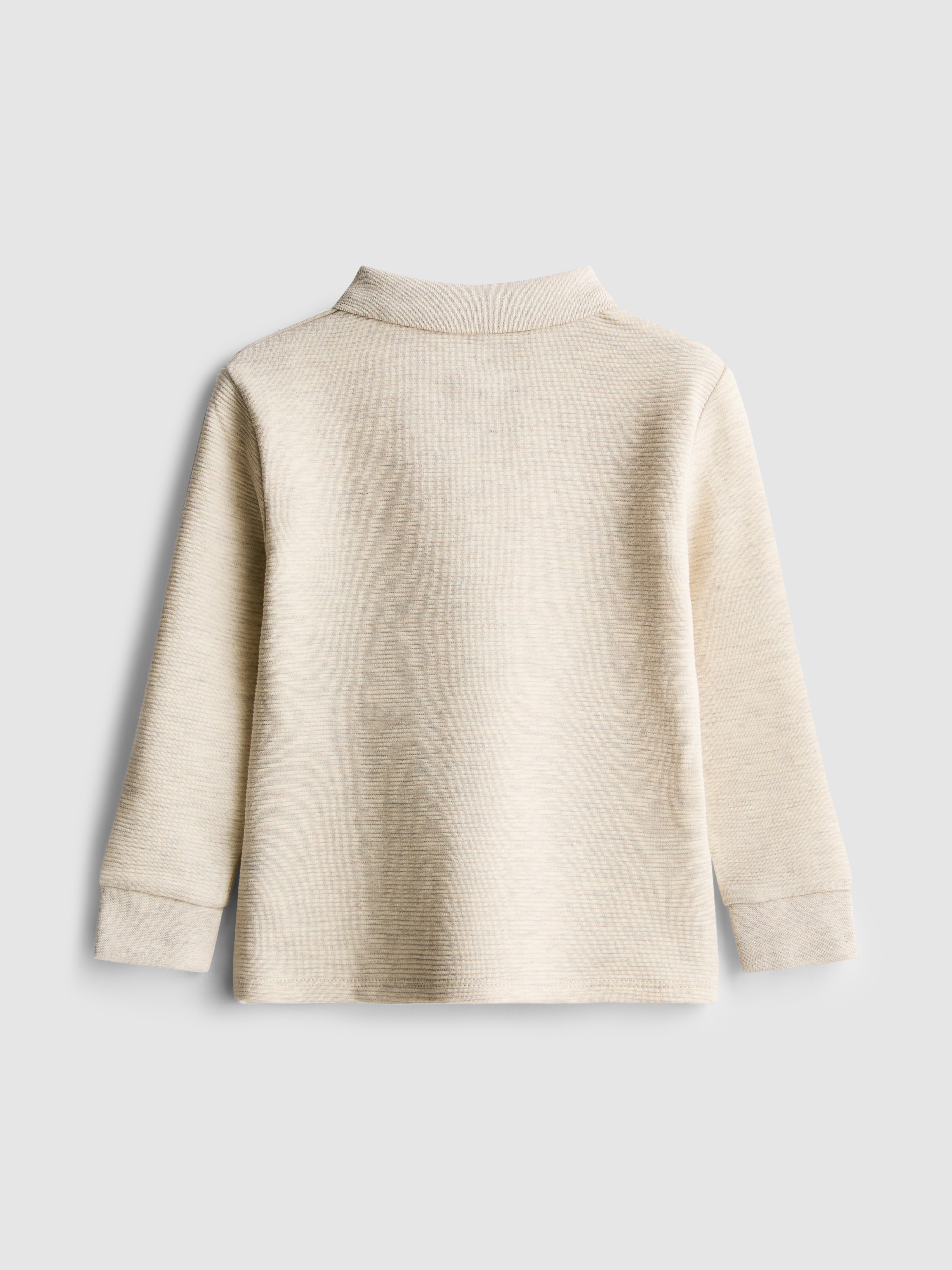 1,5–8 Jahre | Poloshirt mit Fuchsstickerei und Ottoman-Struktur