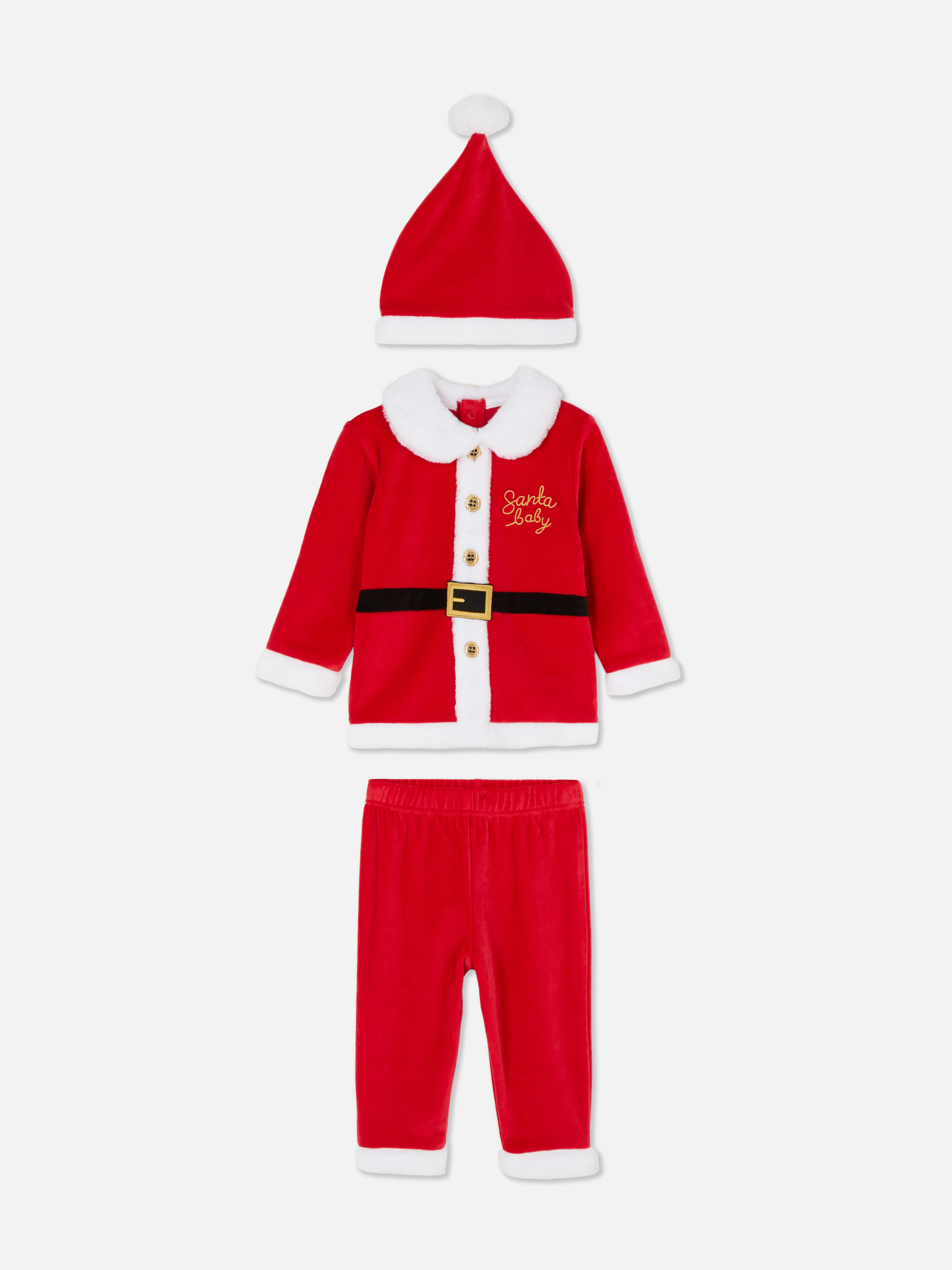 0-36mths | 3-Piece Christmas Santa Clothing Set