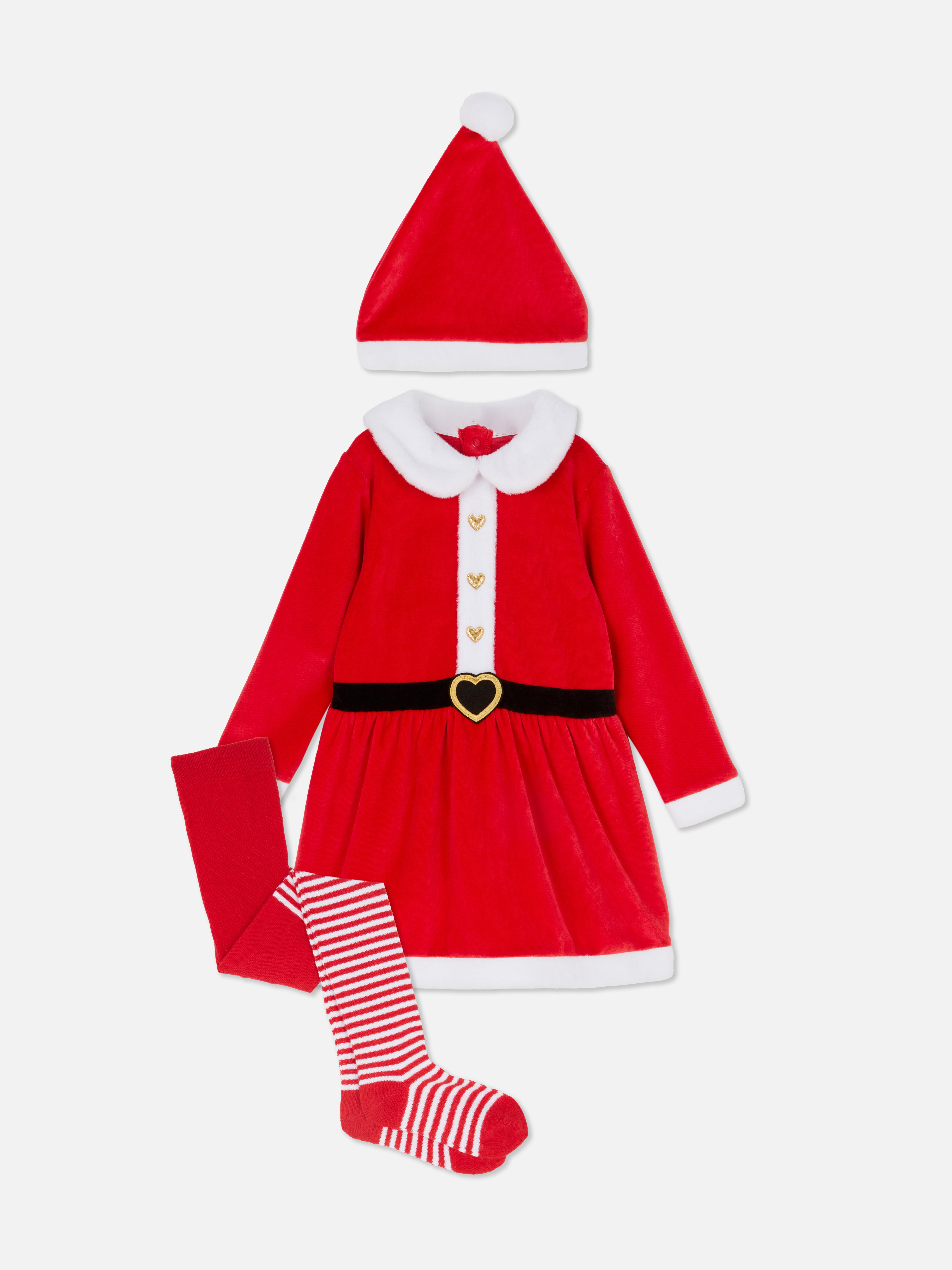 0–36 mois | Robe-pull, bonnet et collants de Noël