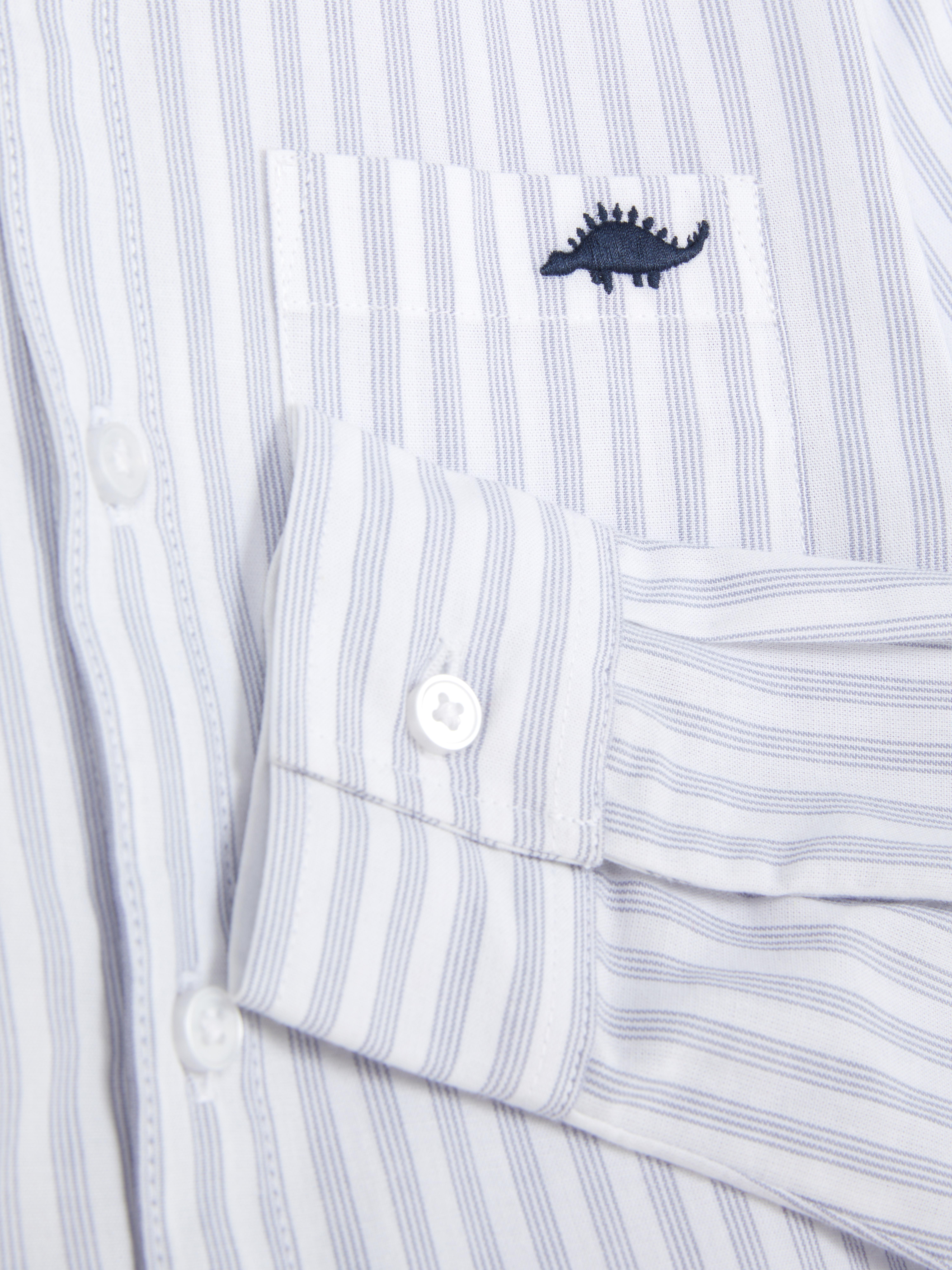 1,5-8 anos | Camisa bordada riscas