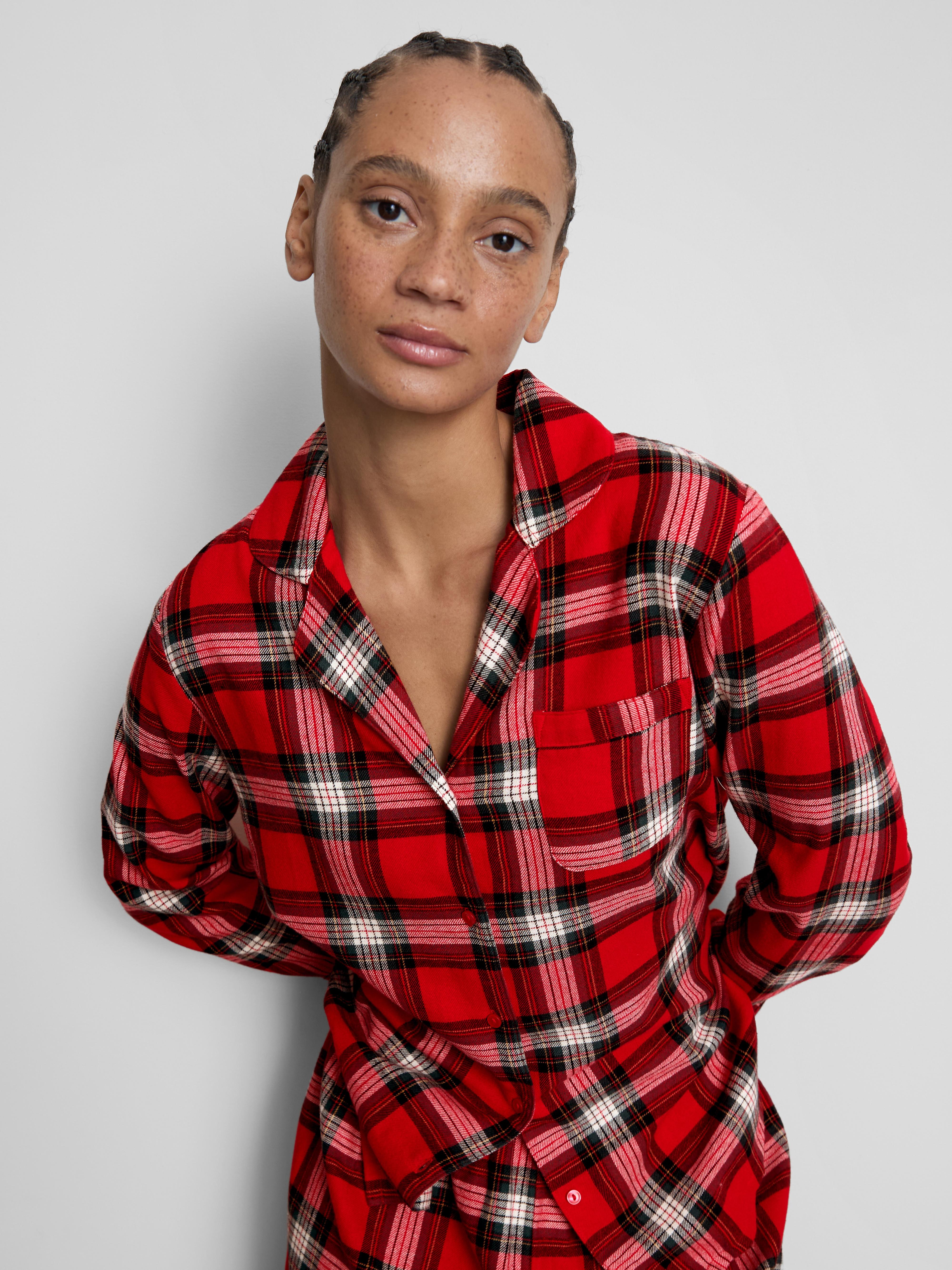 Women's Pure Cotton Check Family Christmas Pyjamas