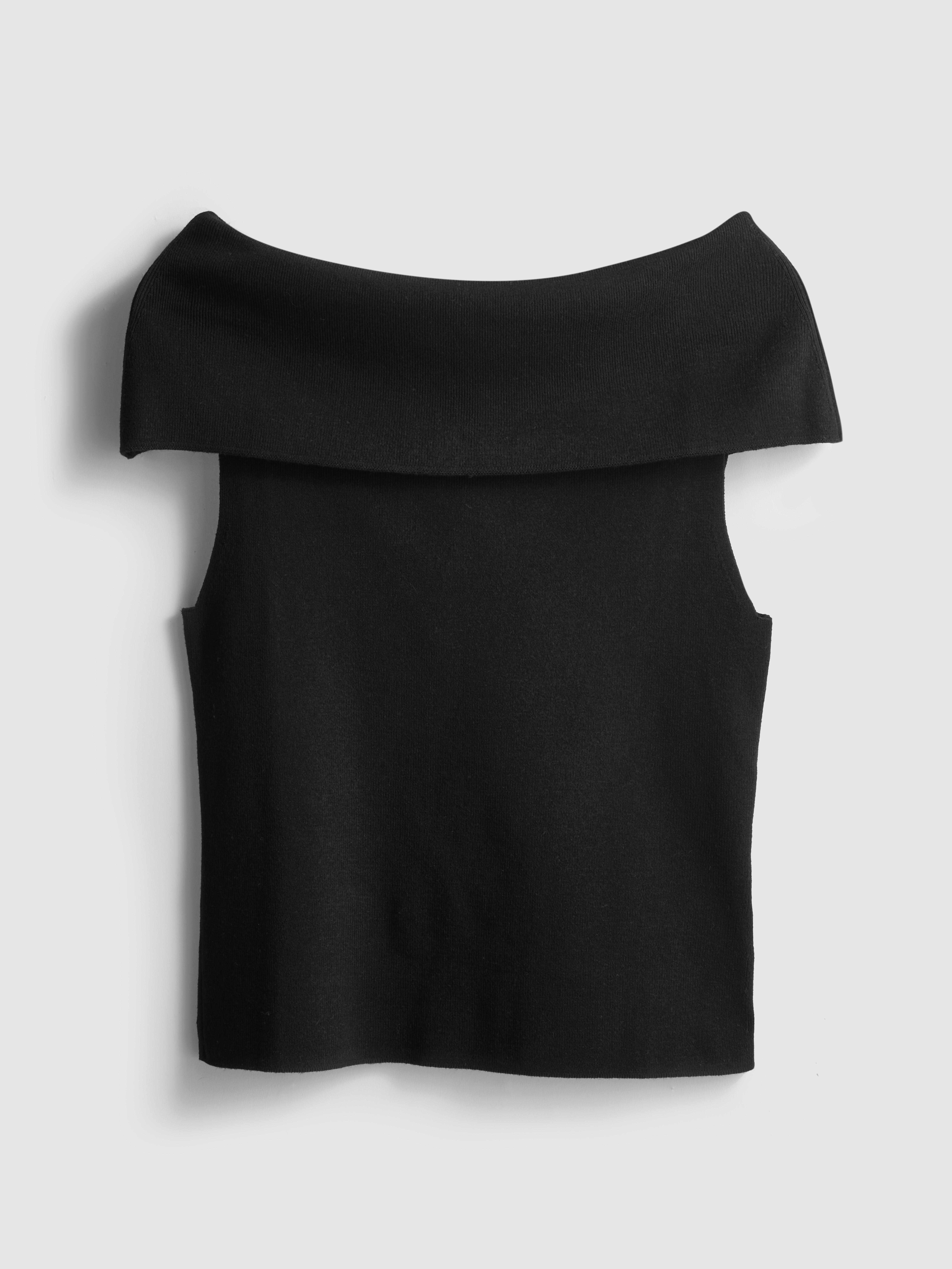 Camiseta de escote vuelto tipo bardot