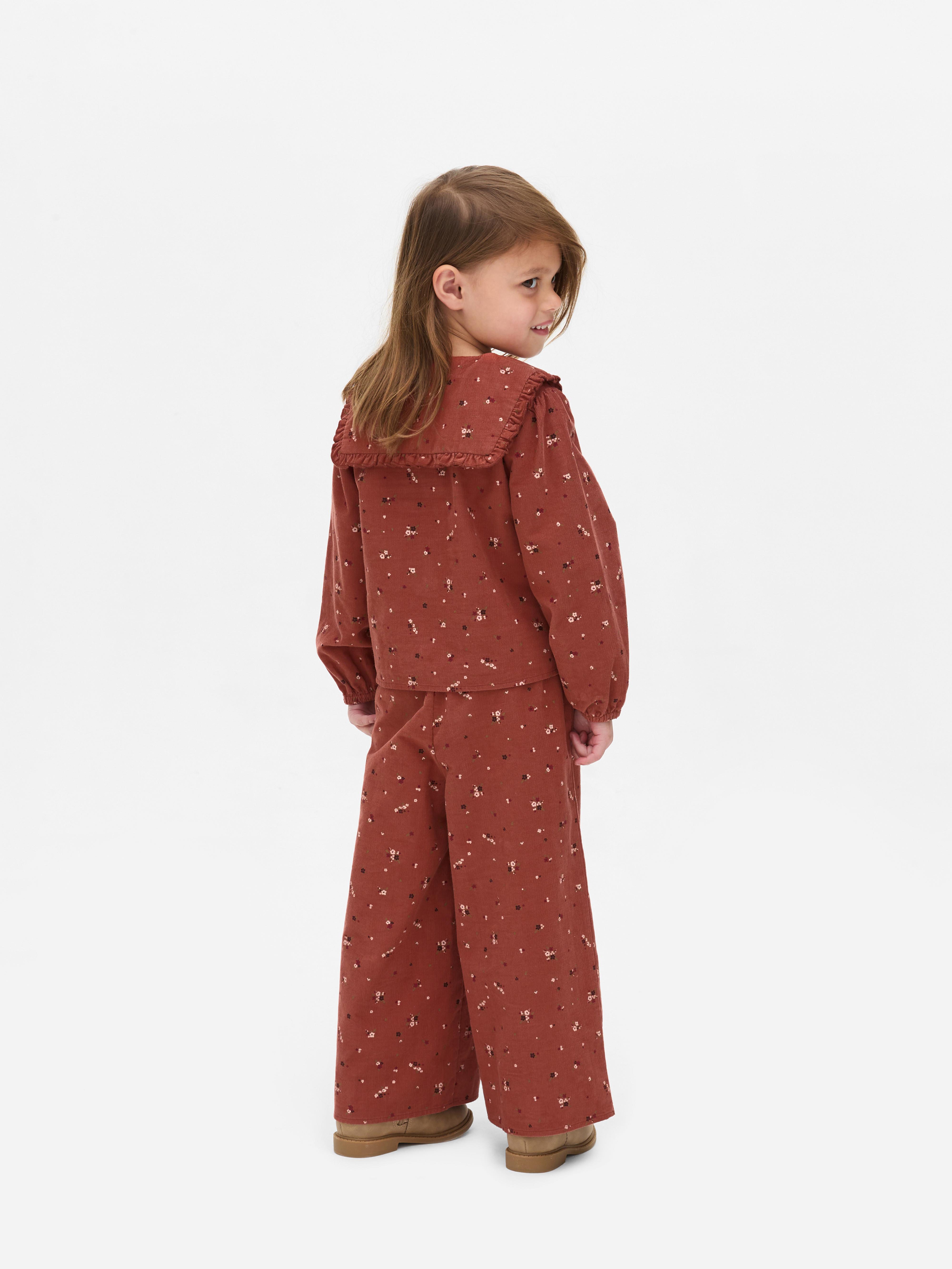 1.5-8yrs | The Edit Floral Corduroy Blouse and Trousers Set