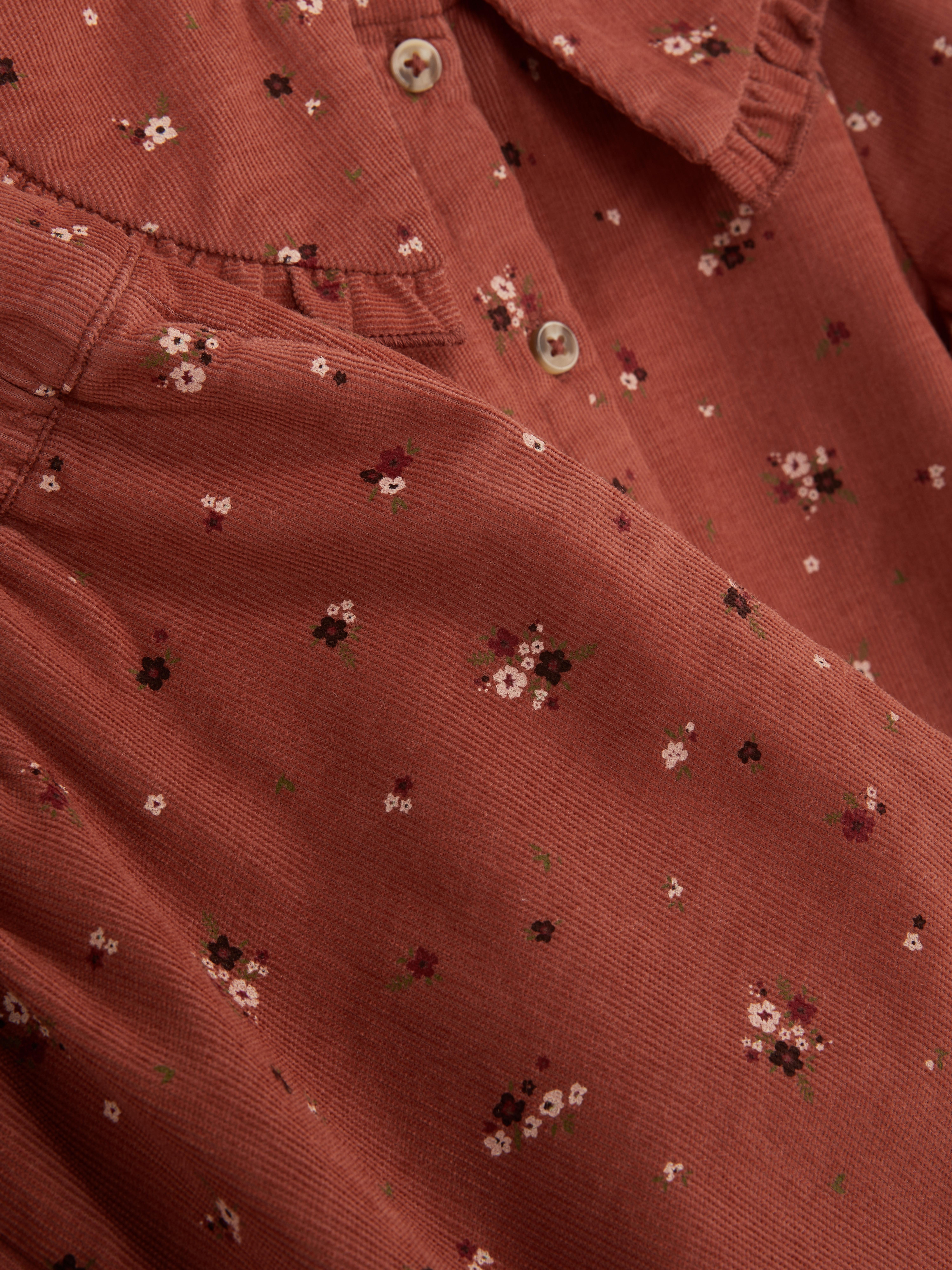 1.5-8yrs | The Edit Floral Corduroy Blouse and Trousers Set