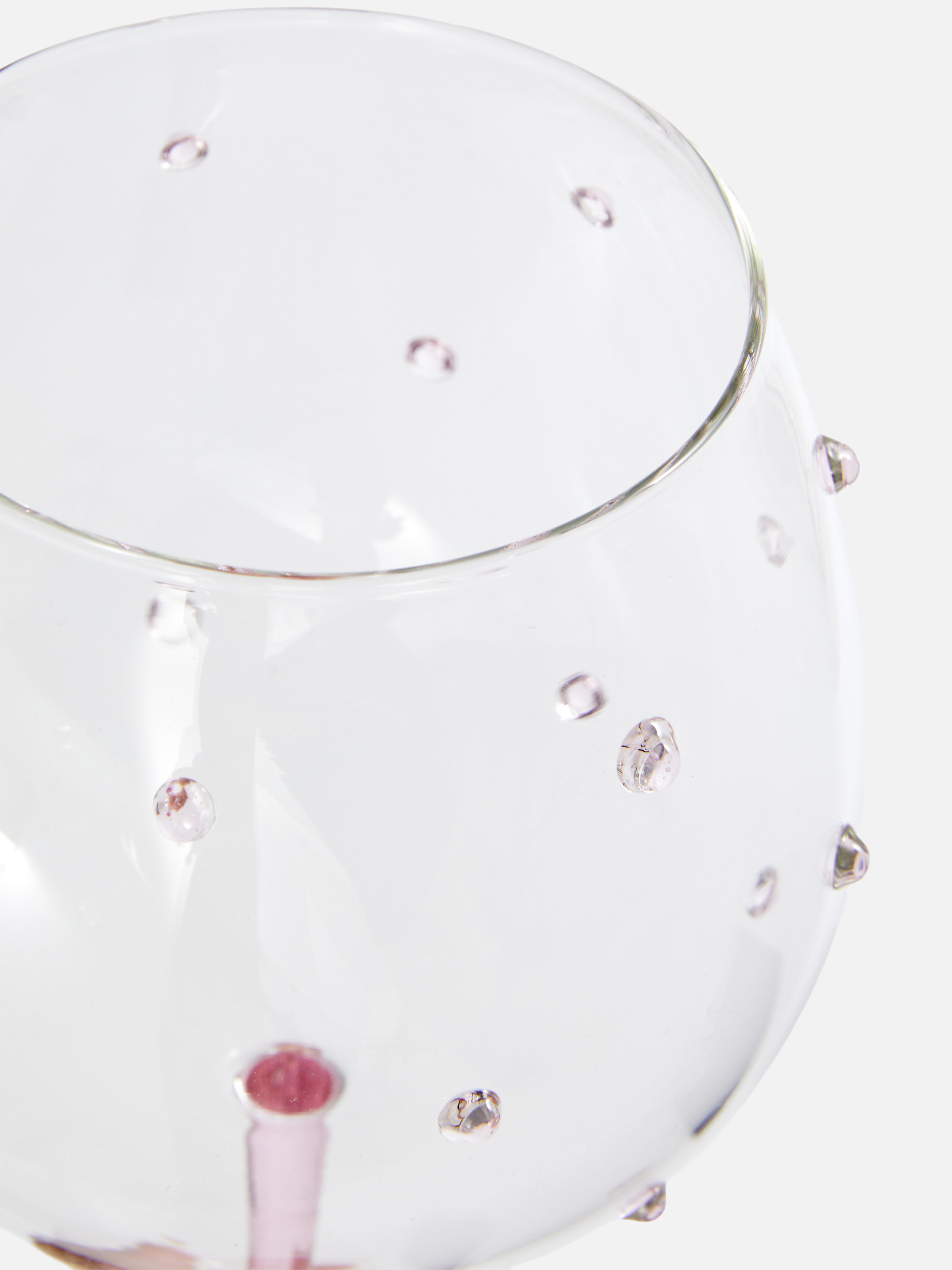 Verre à vin à pois