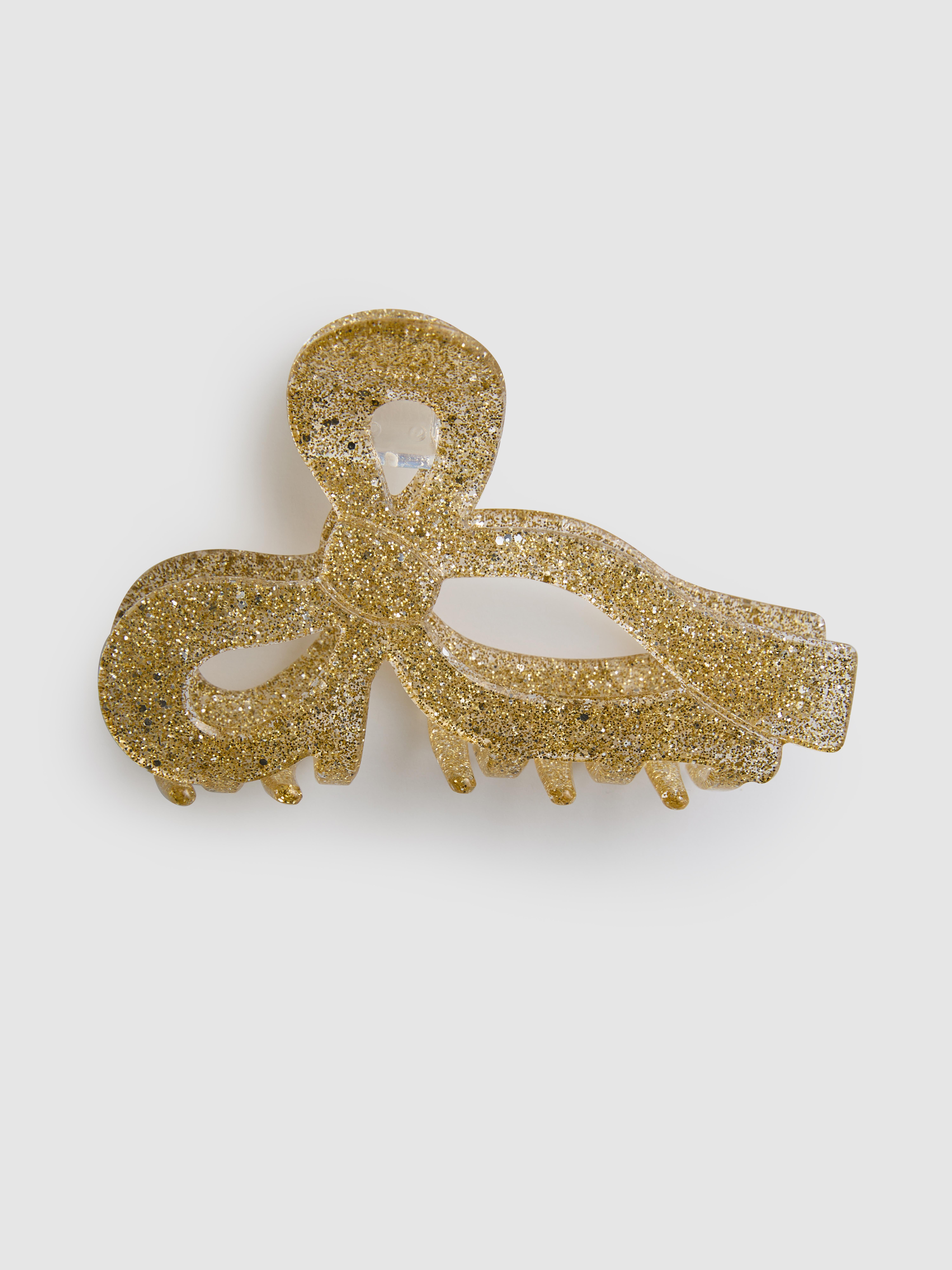 Glitter Bow Claw Clip