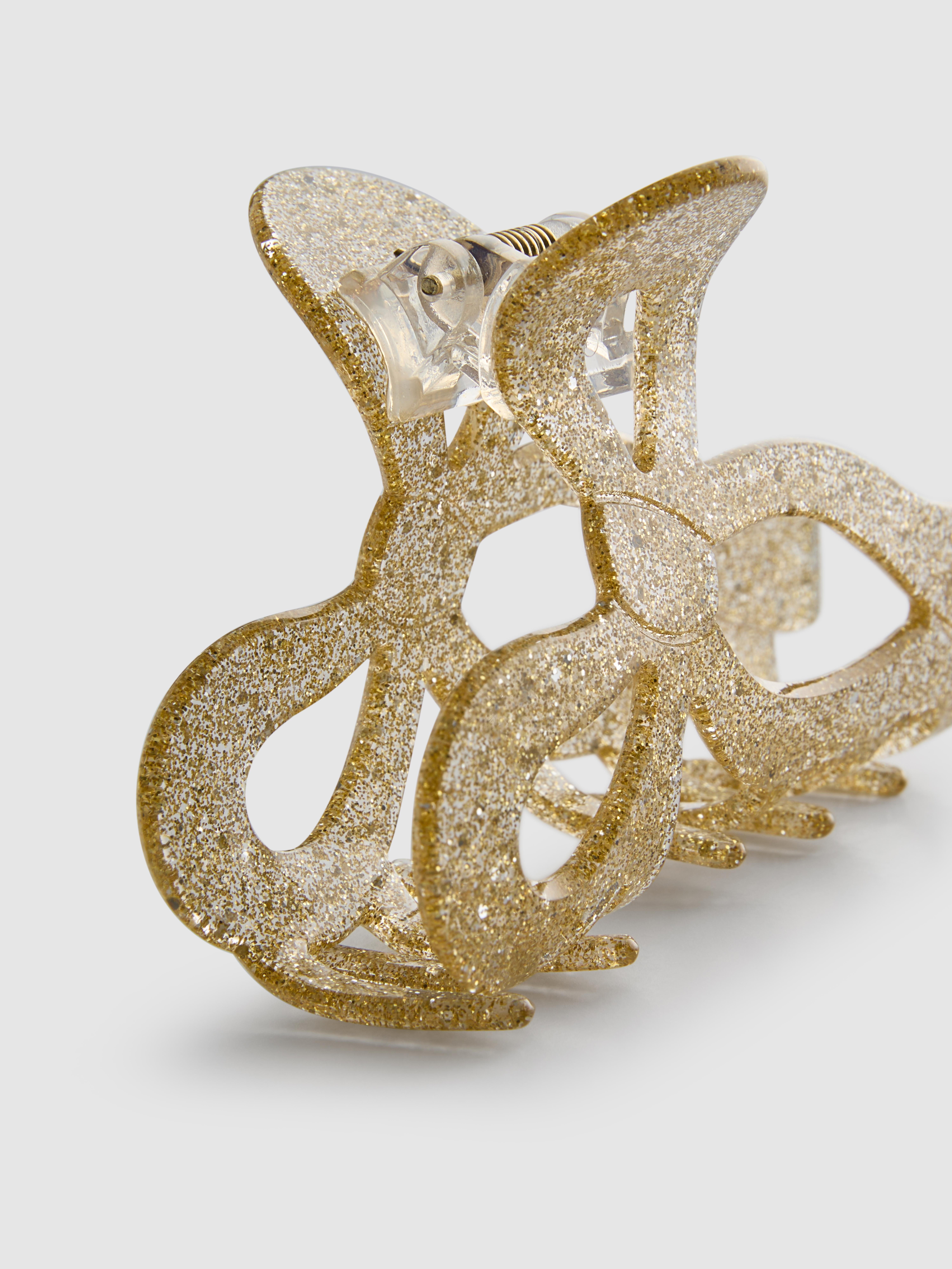 Glitter Bow Claw Clip