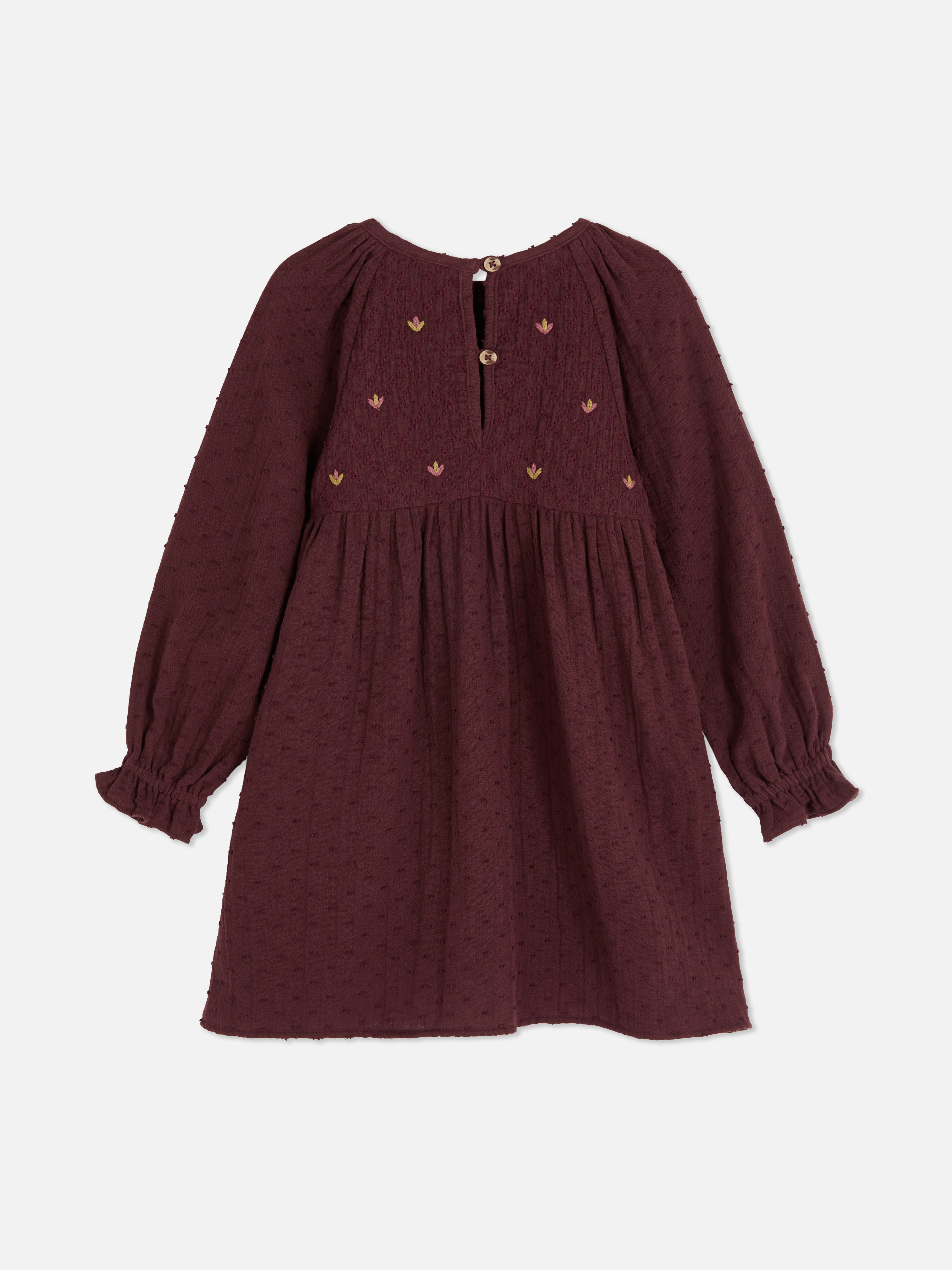 1.5-8yrs | The Edit Dobby Spot Embroidered Dress