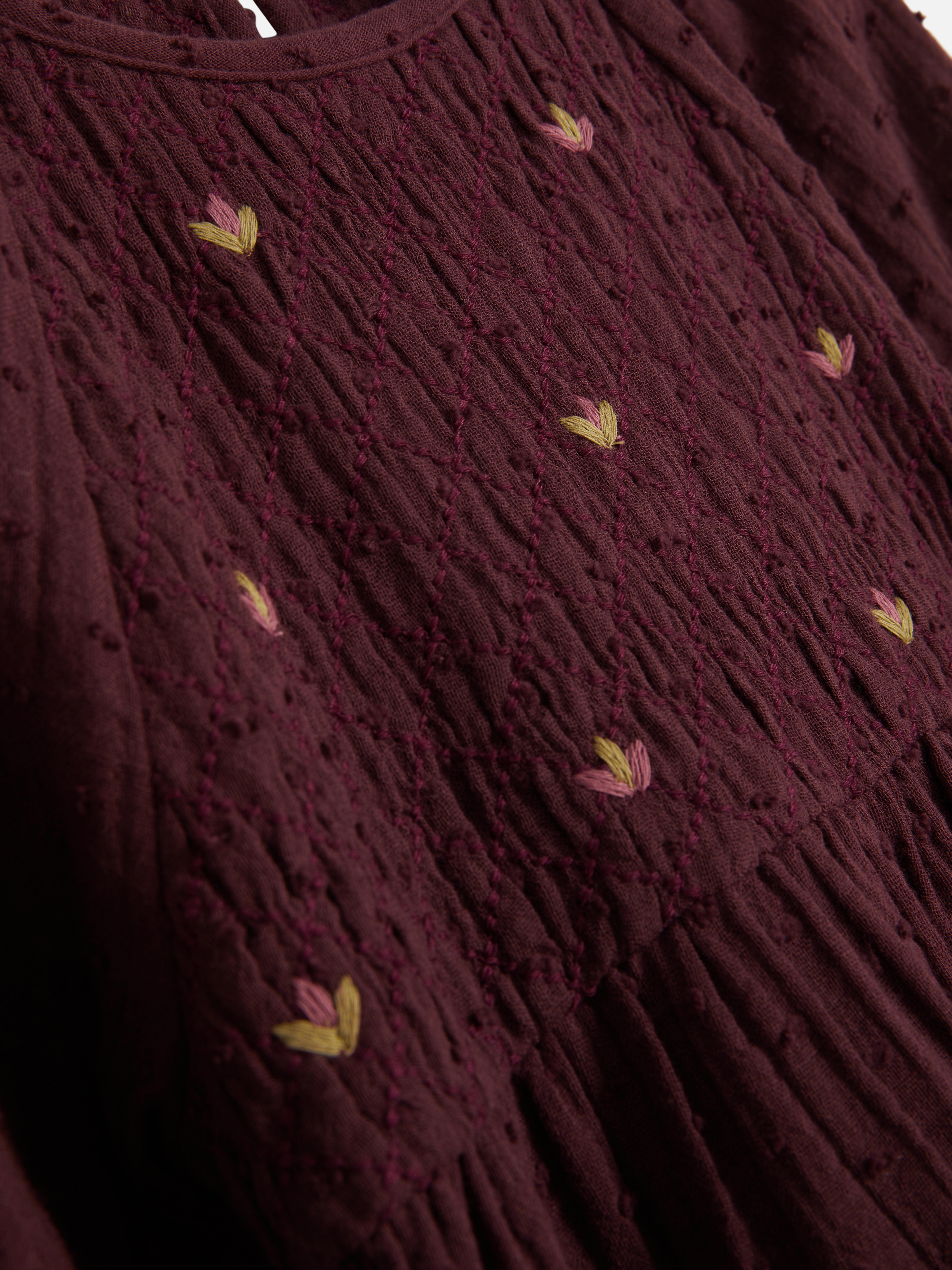 1.5-8yrs | The Edit Dobby Spot Embroidered Dress