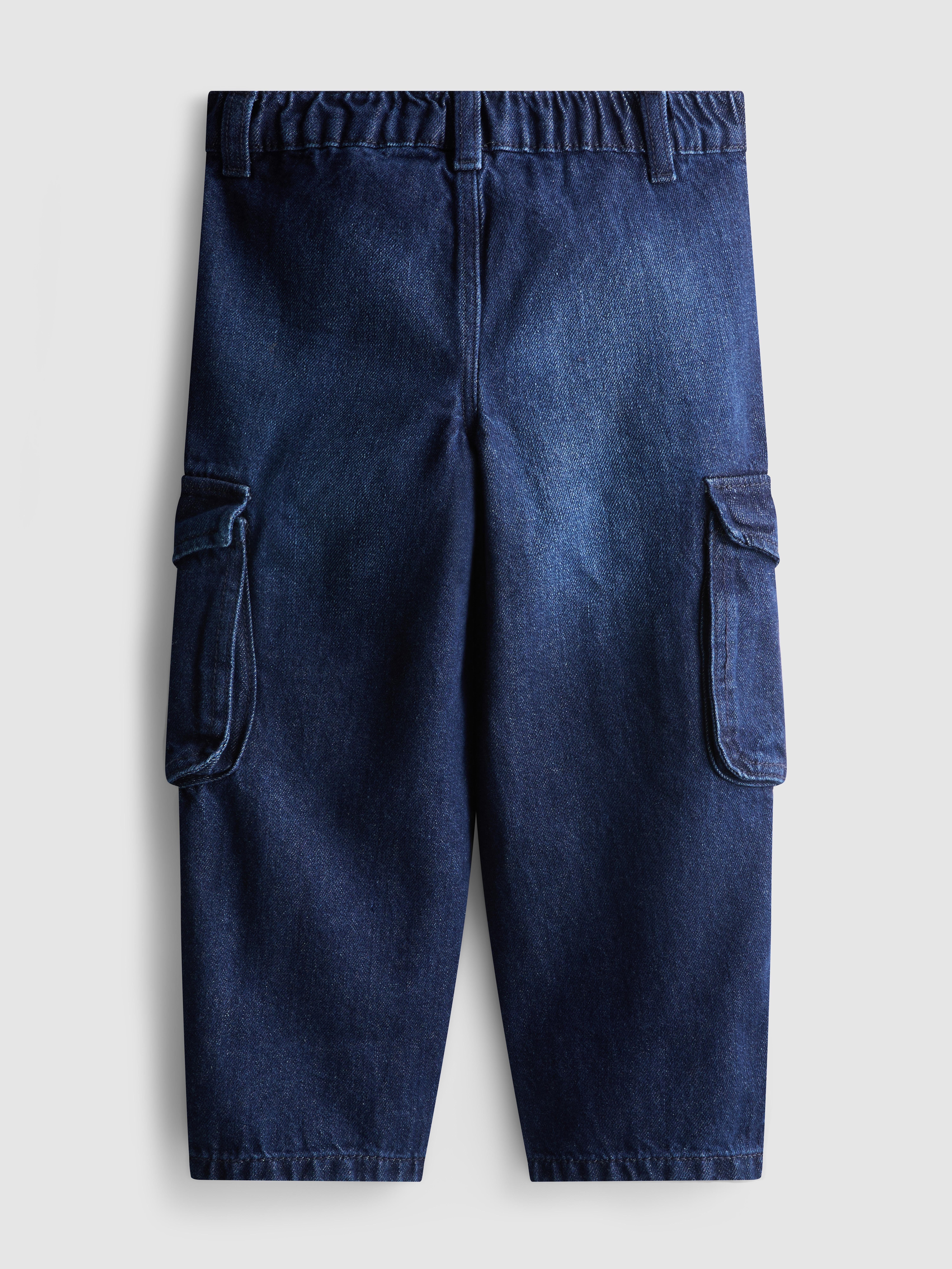 1.5-8yrs | Denim Cargo Trousers