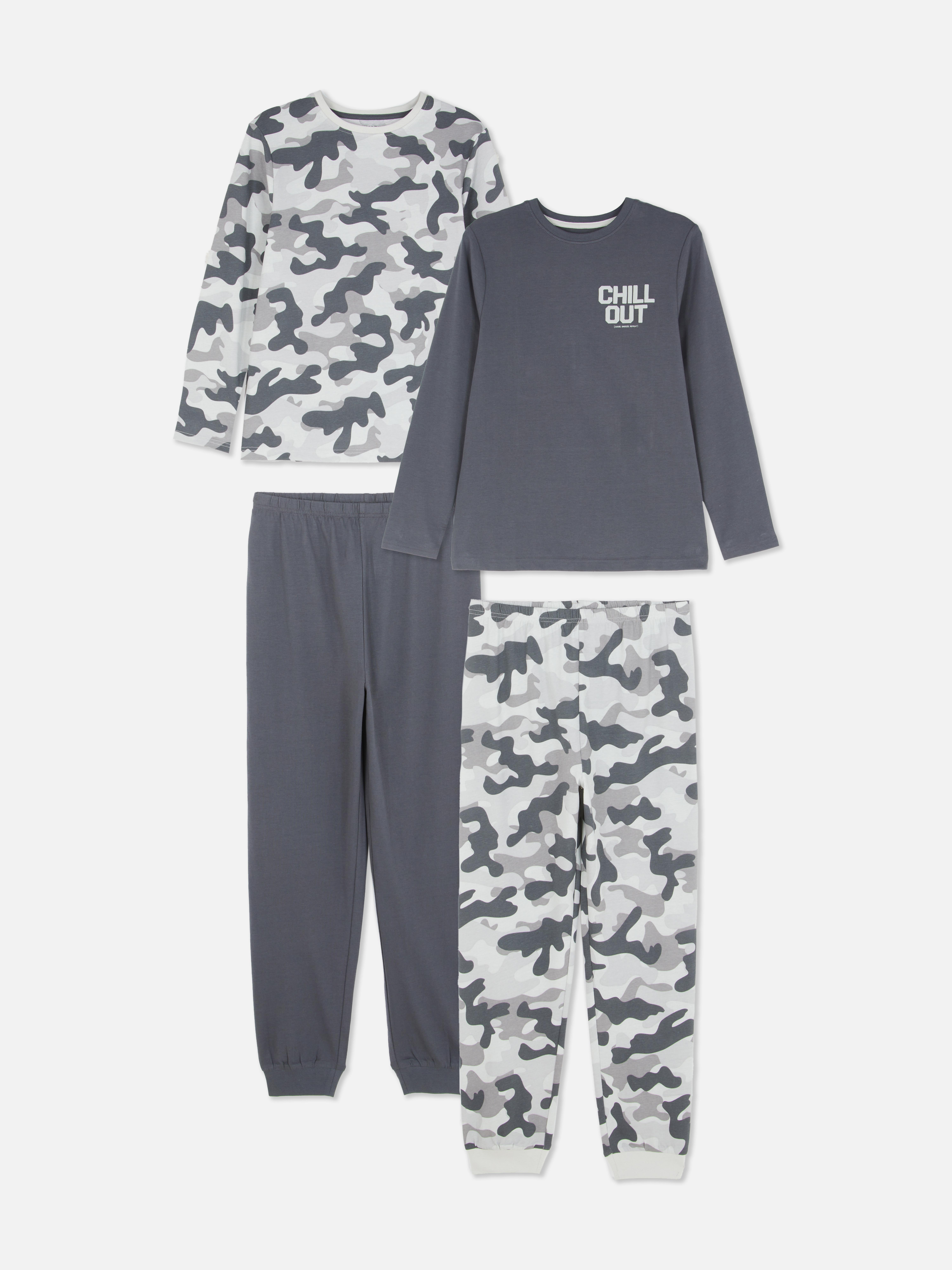 7-15 anos | Pack 2 pijamas gráficos camuflagem