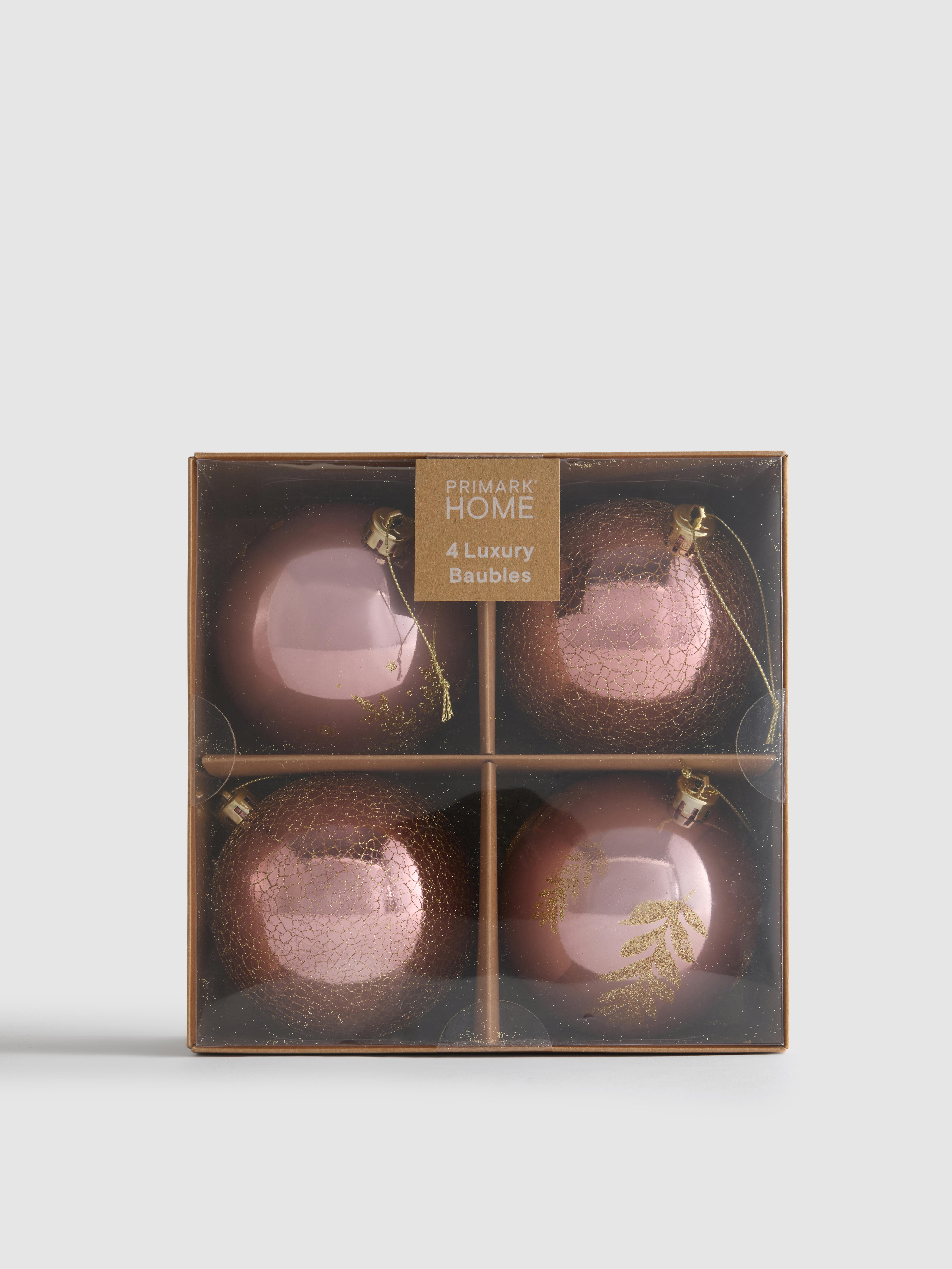 Spiegelende kerstballen, set van 4