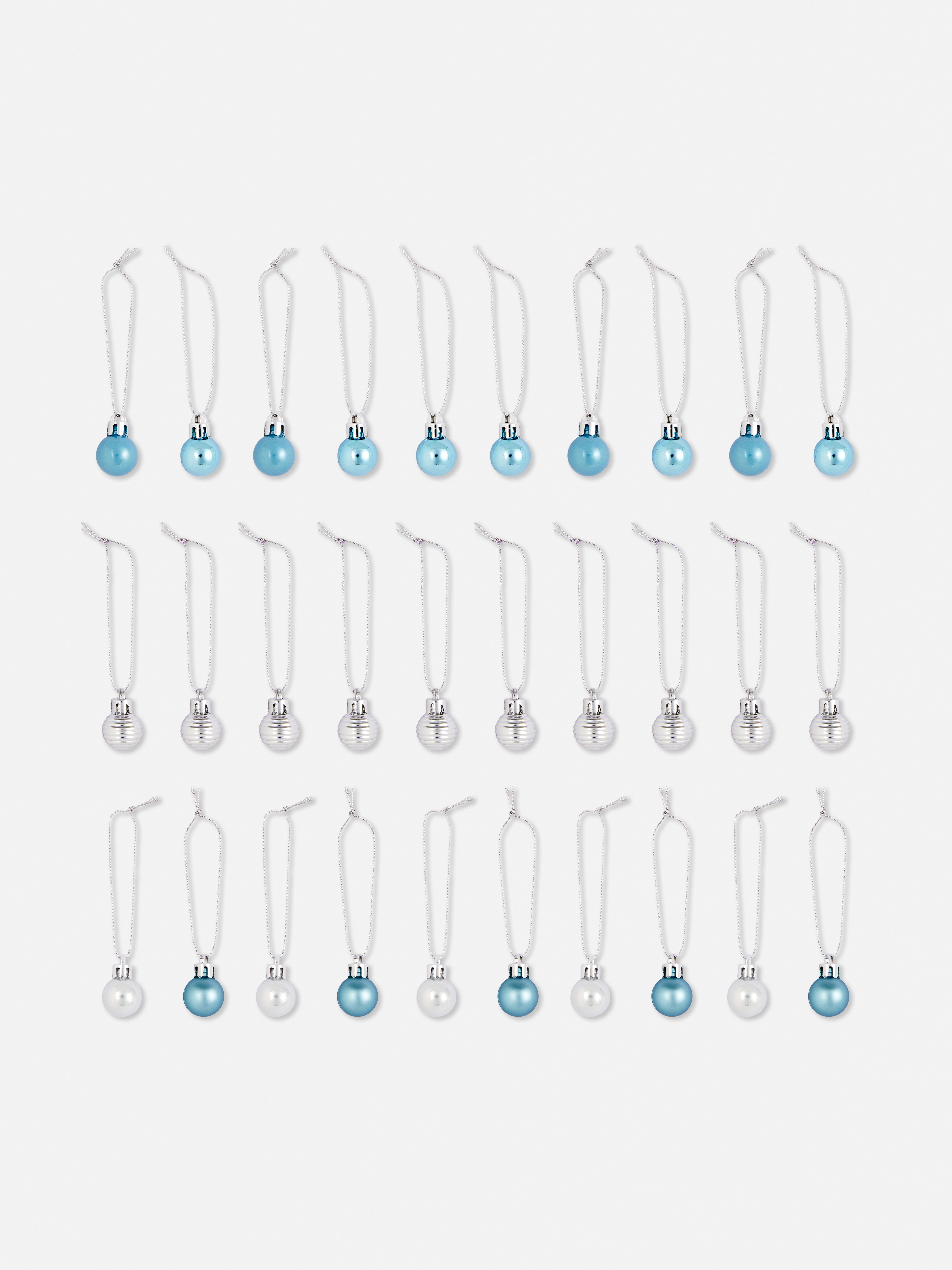 Mini-Weihnachtsbaumkugeln, 30er-Pack Blau