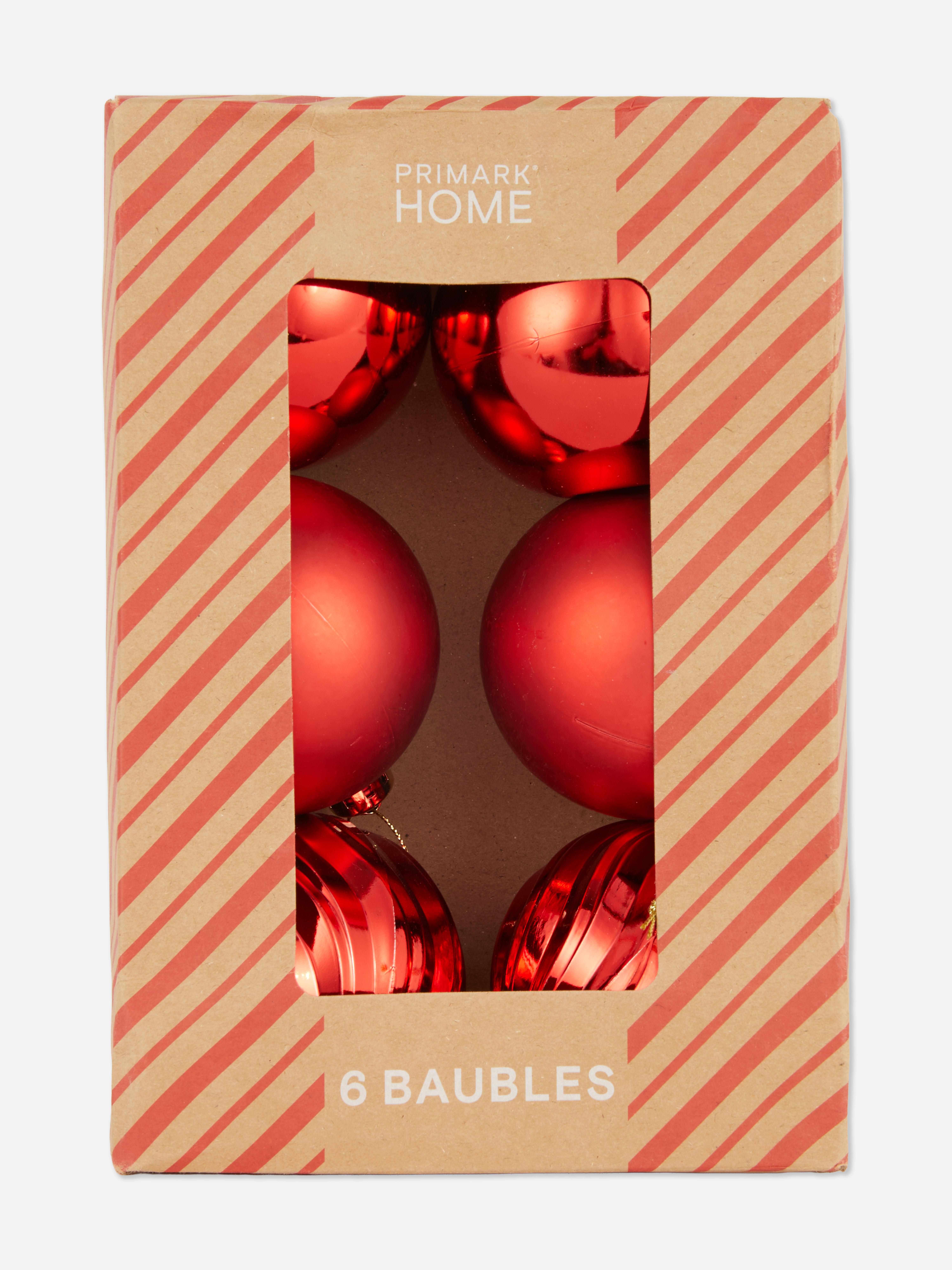 Weihnachtsbaumkugeln, 6er-Pack