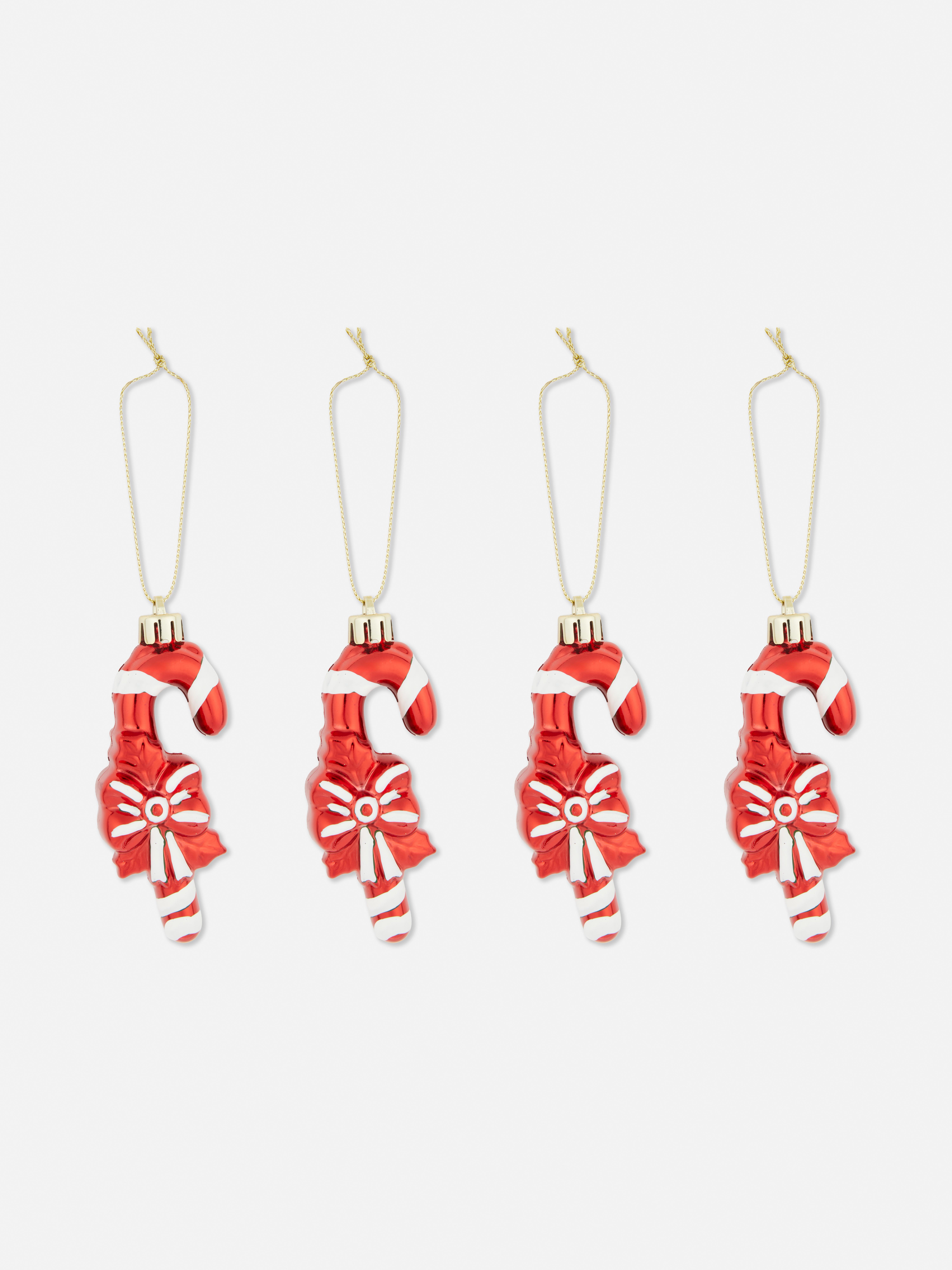 4pk Candy Cane Hanging Christmas Decorations