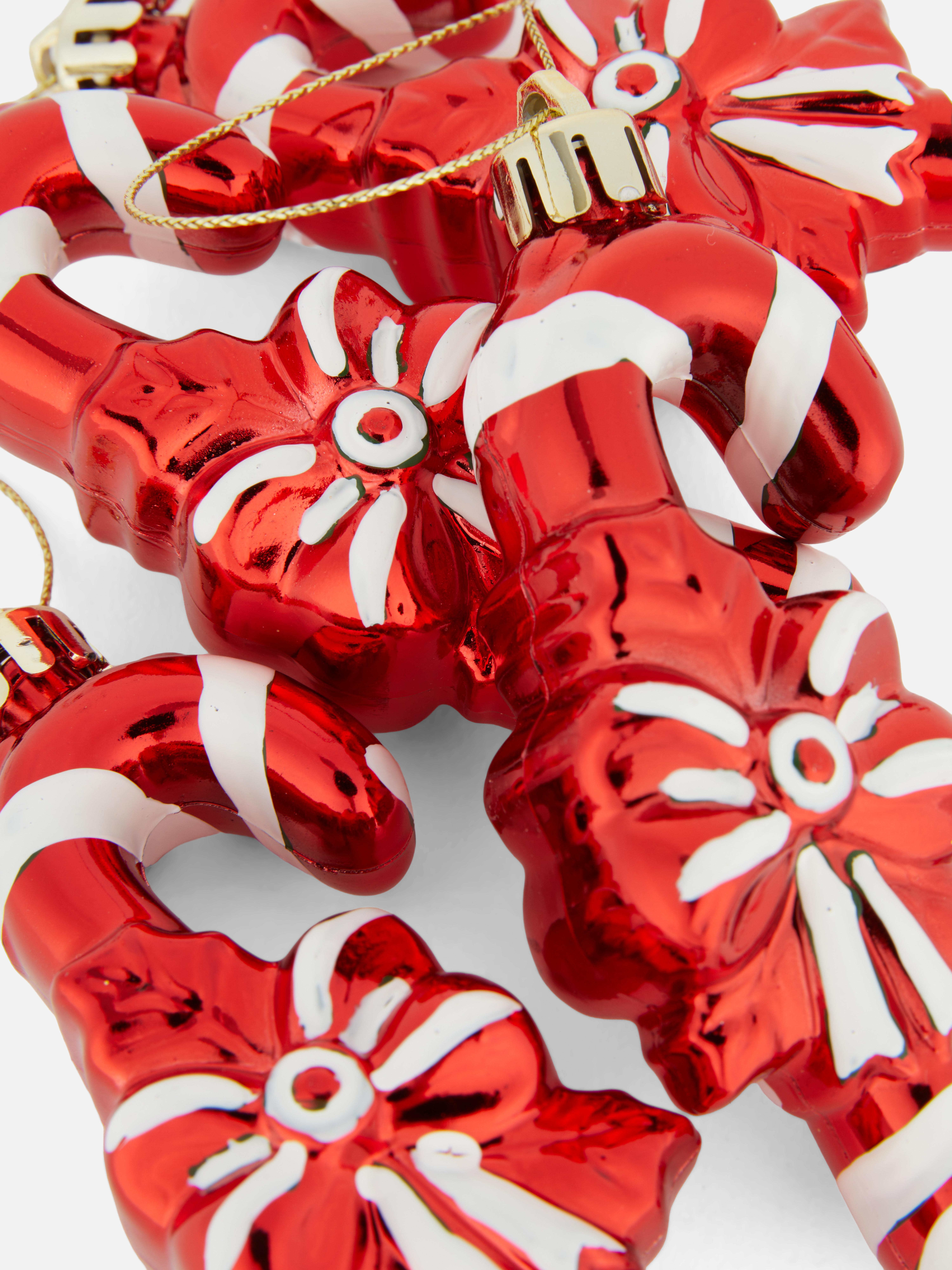 4pk Candy Cane Hanging Christmas Decorations