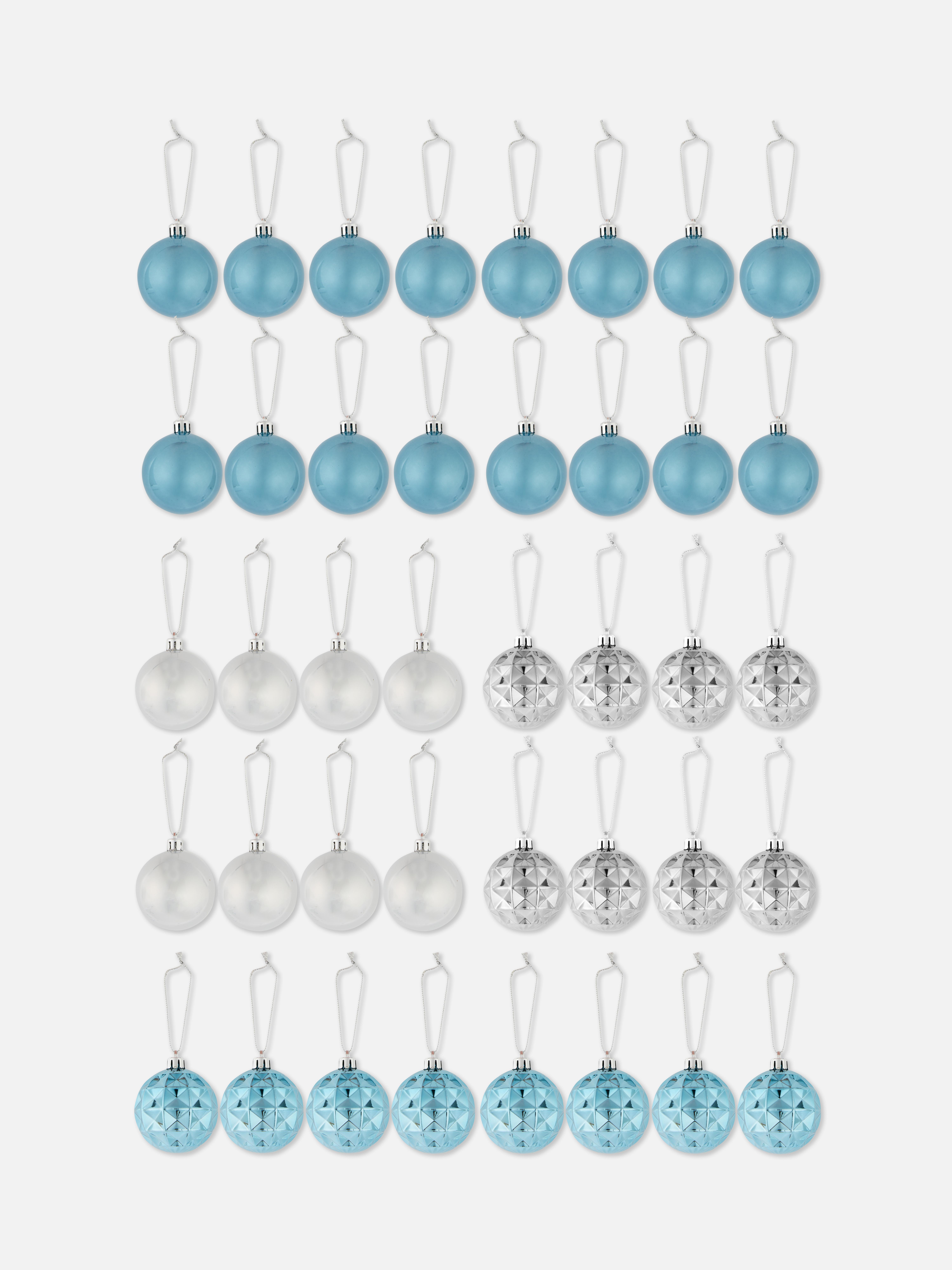 Kerstballen, set van 40 Blauw