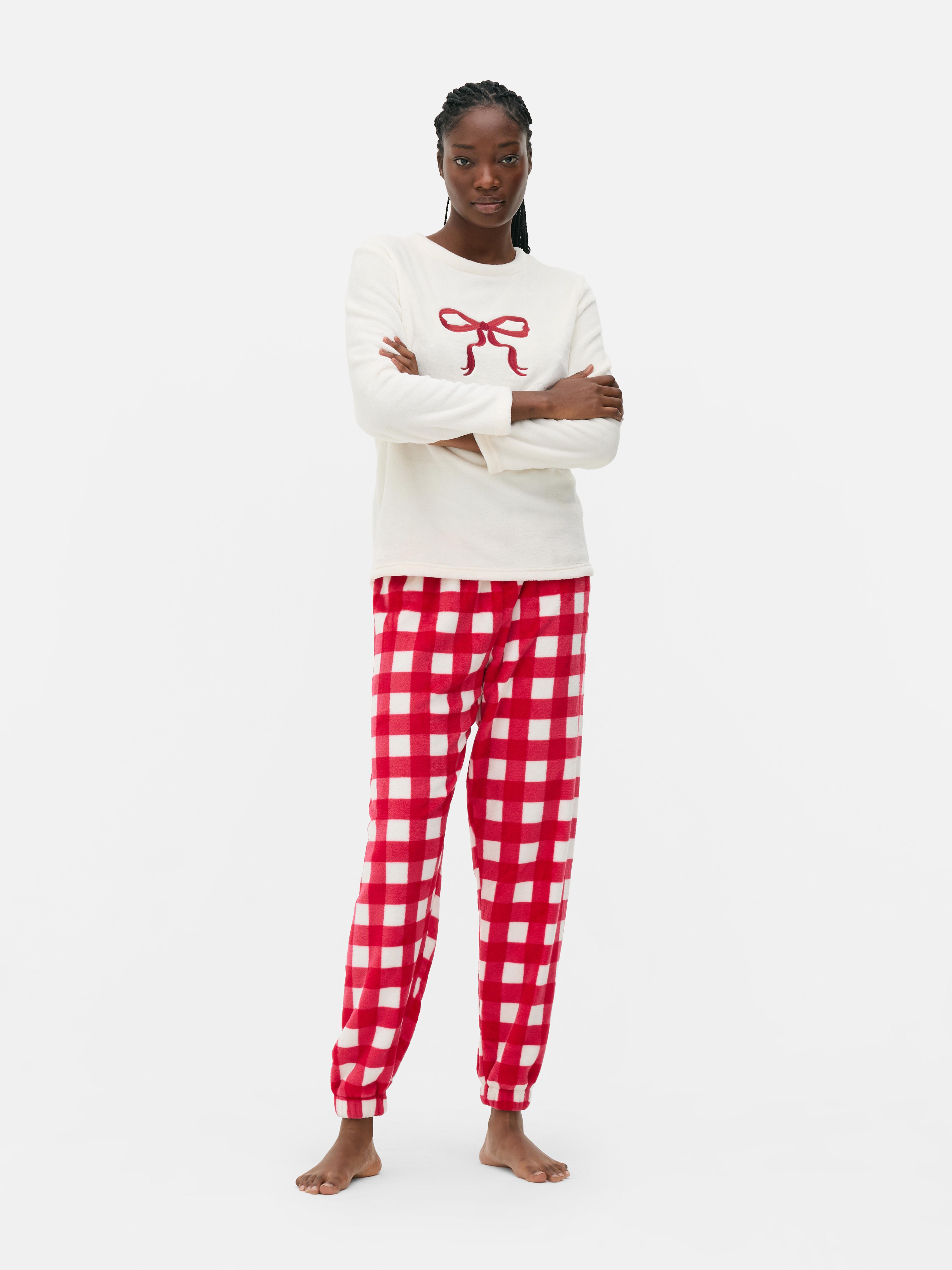 Fleece Bow Pyjama Set