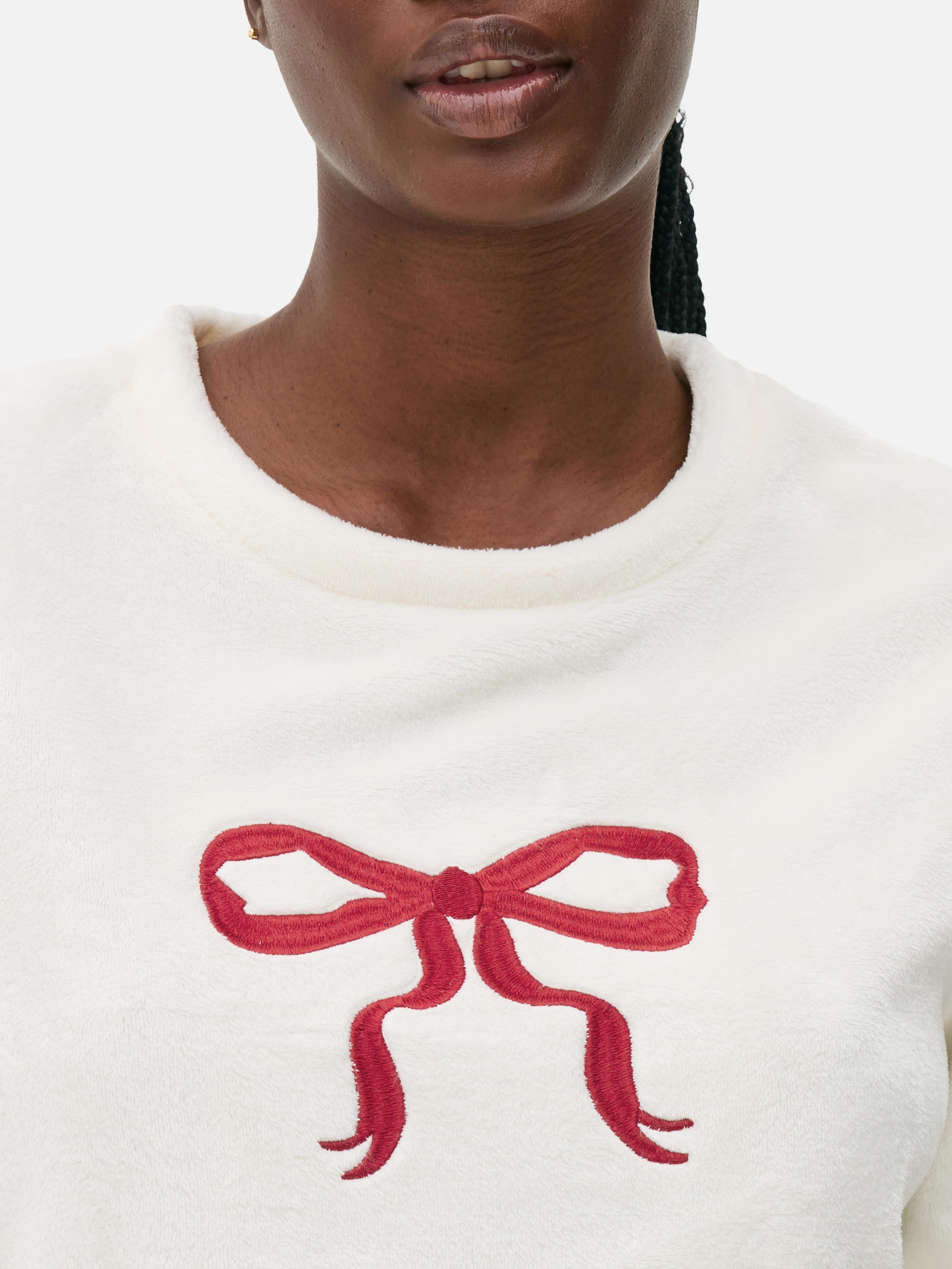 Fleece Bow Pyjama Set