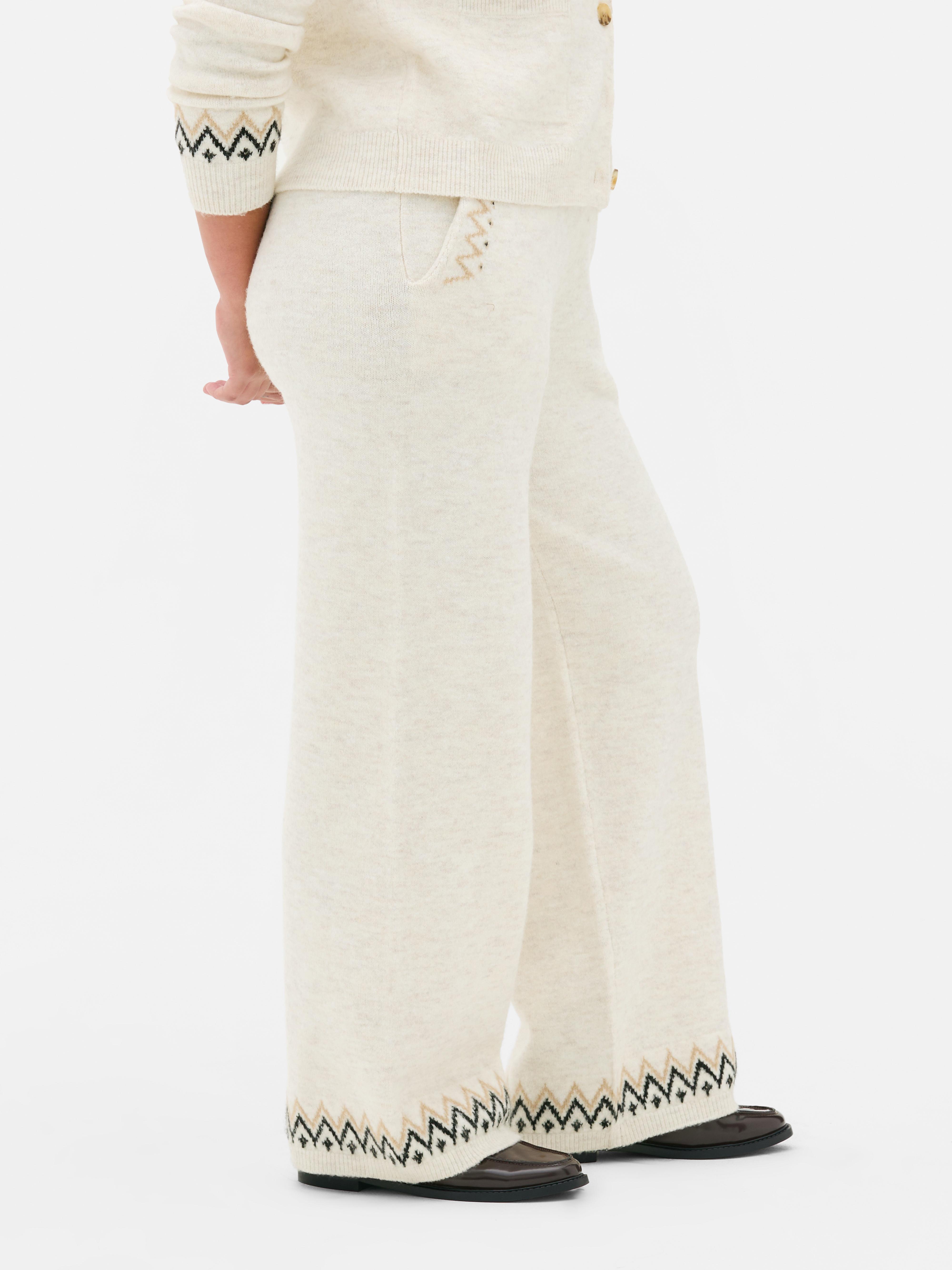 Christmas Wide Leg Fairisle Trousers