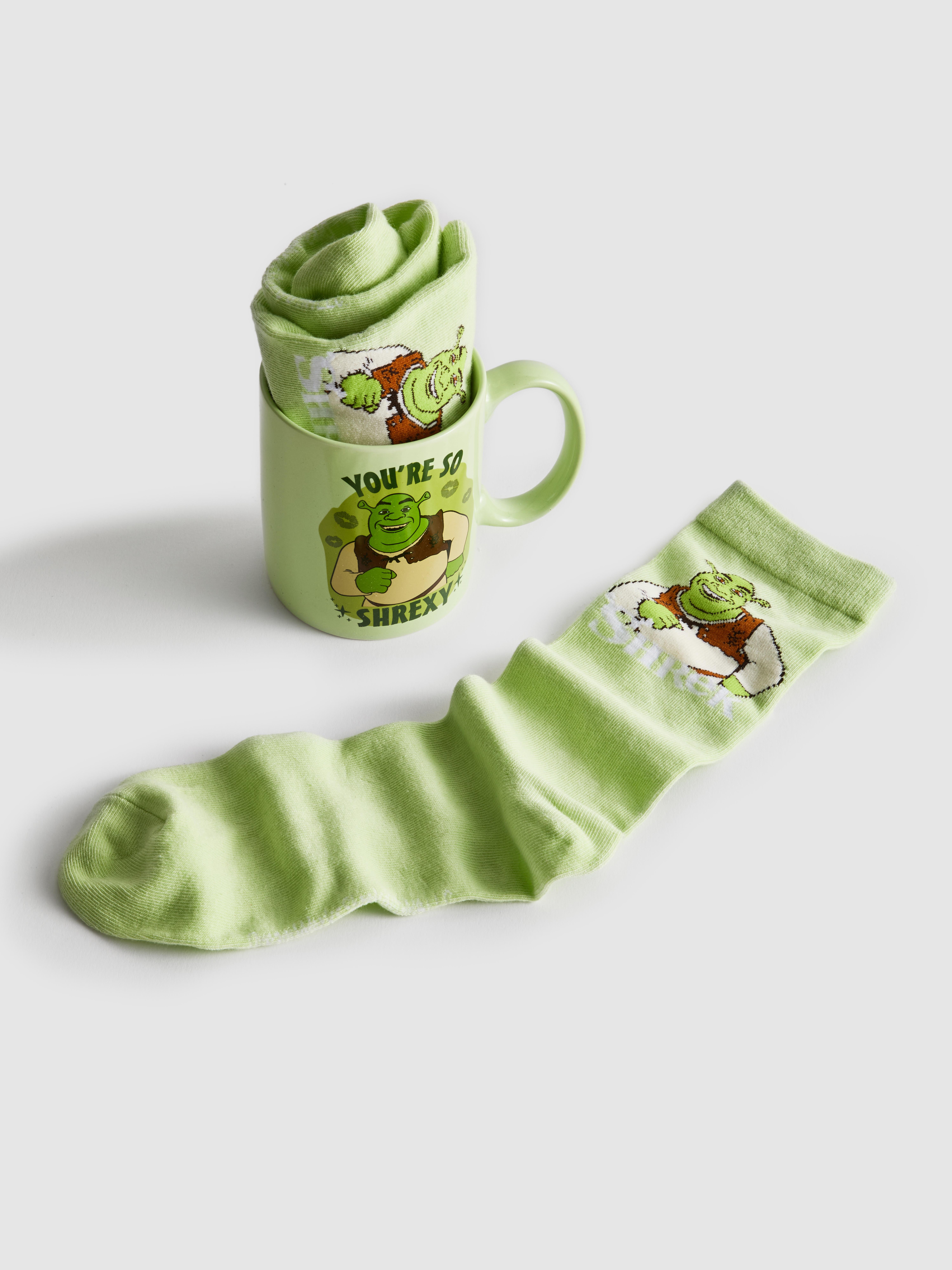 Conjunto oferta caneca/meias Shrek